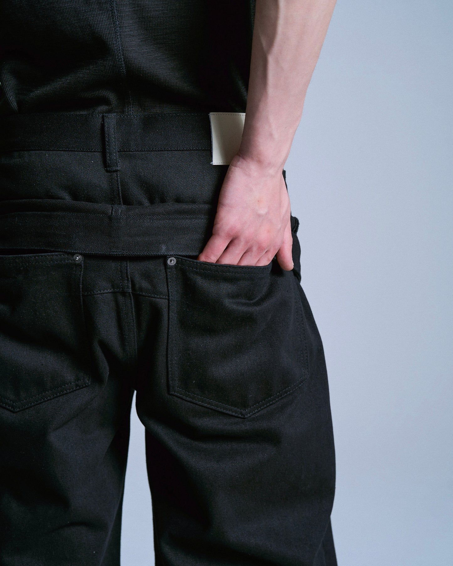 DOUBLE WAIST SLUB RIGID DENIM