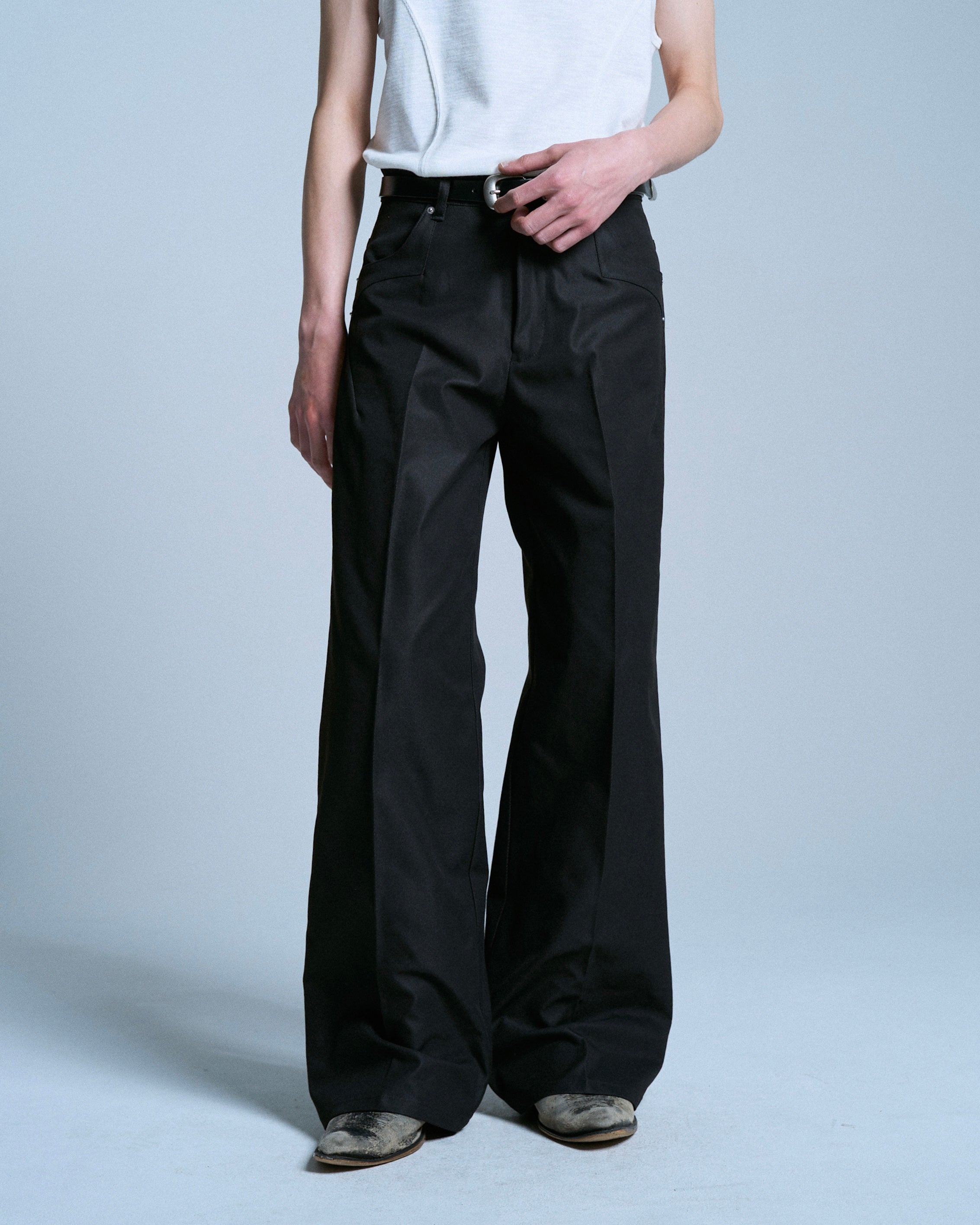 パンツ CAMPHOR WOOD PRESSED FLARE SLACKS PRESSED POLYESTER FLARE SLACKS – CAMPHOR WOOD - OFFICIAL ONLINE