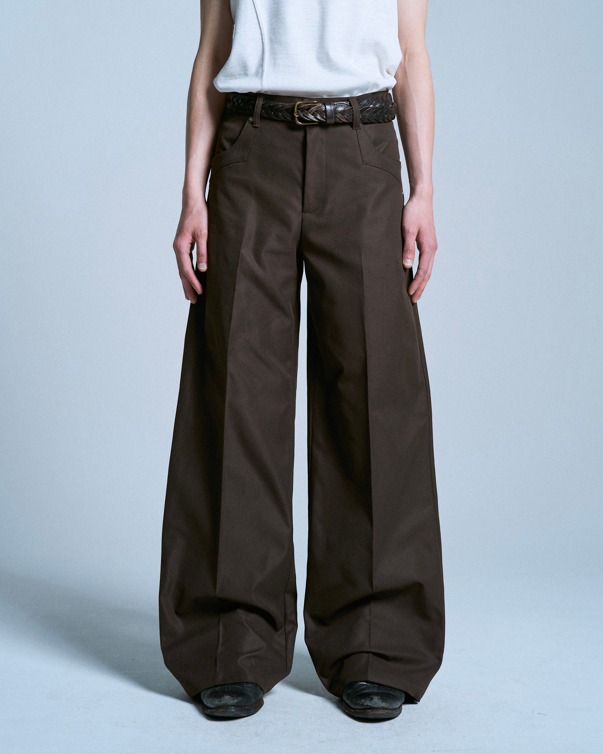 パンツ CAMPHOR WOOD PRESSED FLARE SLACKS PRESSED POLYESTER FLARE SLACKS – CAMPHOR WOOD - OFFICIAL ONLINE