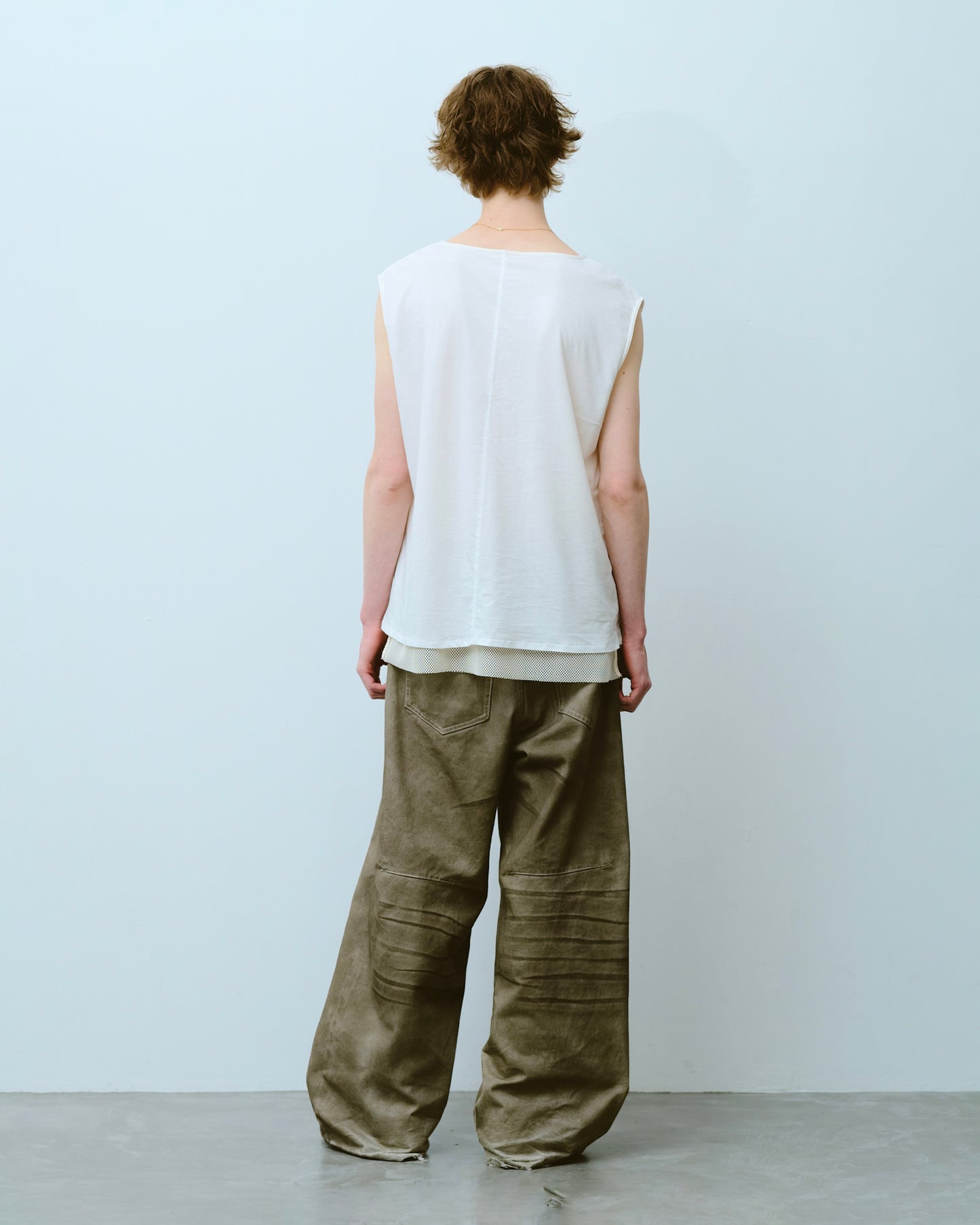 reversible layered sleeveless cutsew
