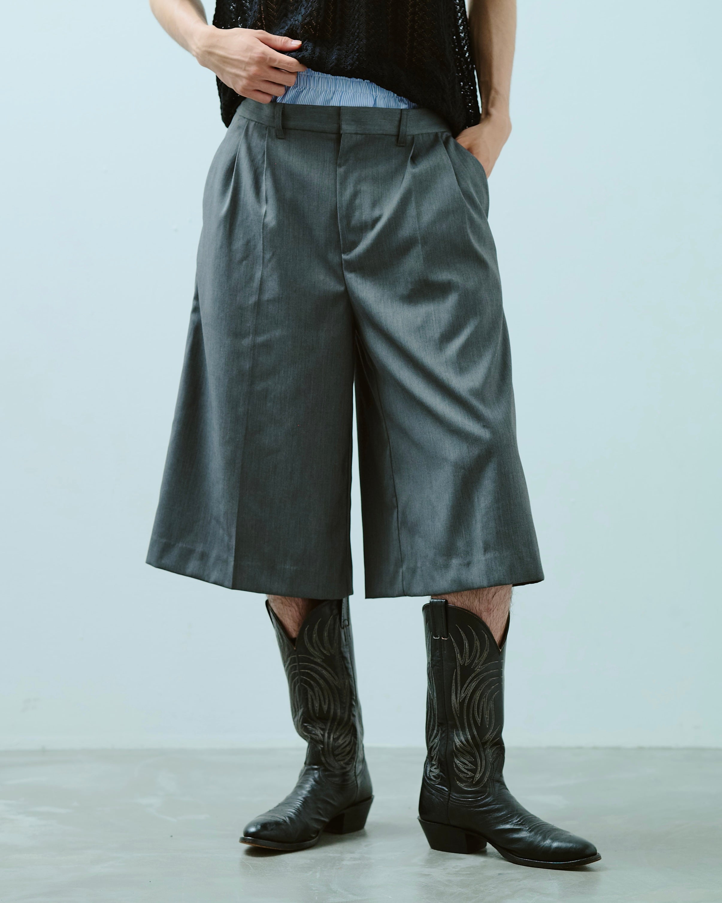layered boxers wide slacks shorts – CAMPHOR WOOD - OFFICIAL