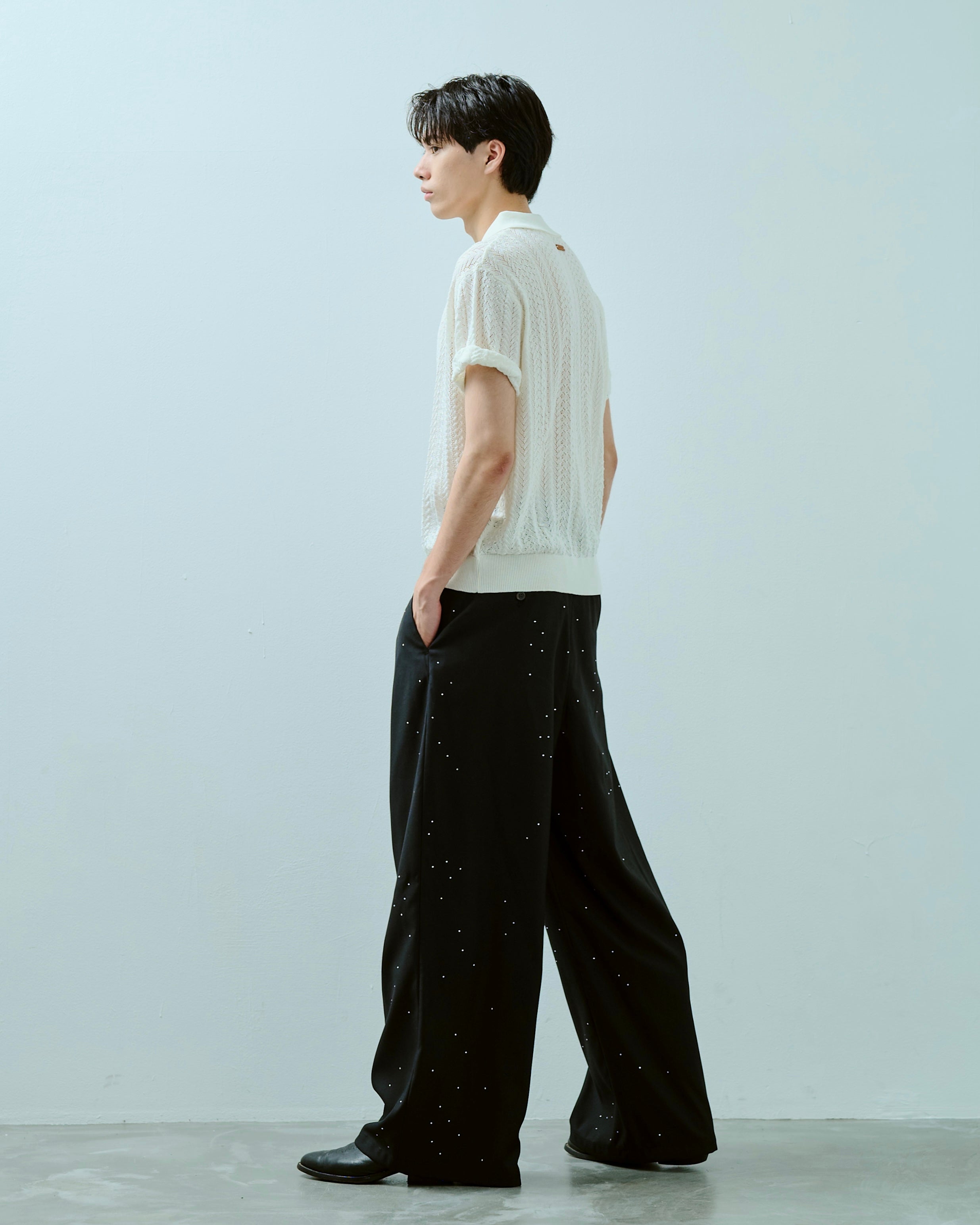 wide baggy rhinestone slacks – CAMPHOR WOOD - OFFICIAL