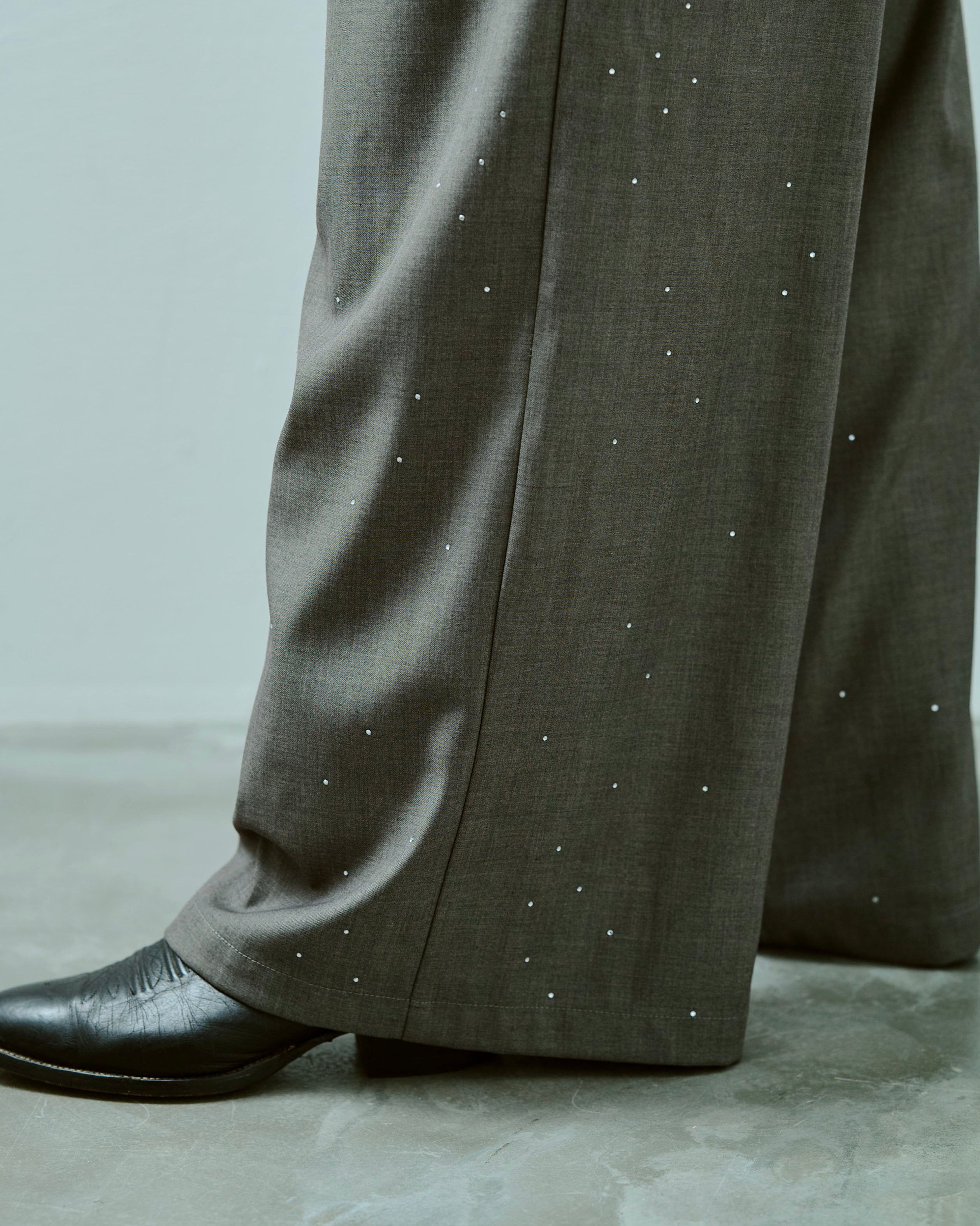 wide baggy rhinestone slacks – CAMPHOR WOOD - OFFICIAL