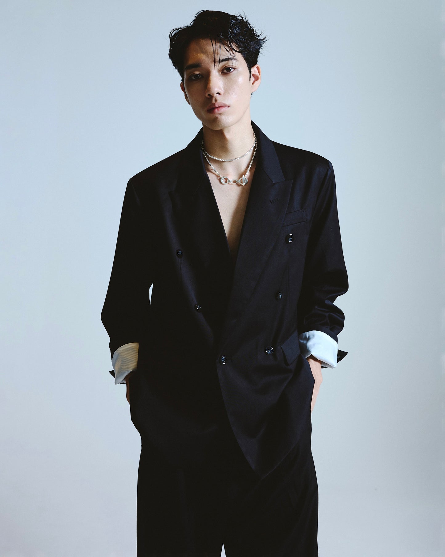 double breasted tailored jacket