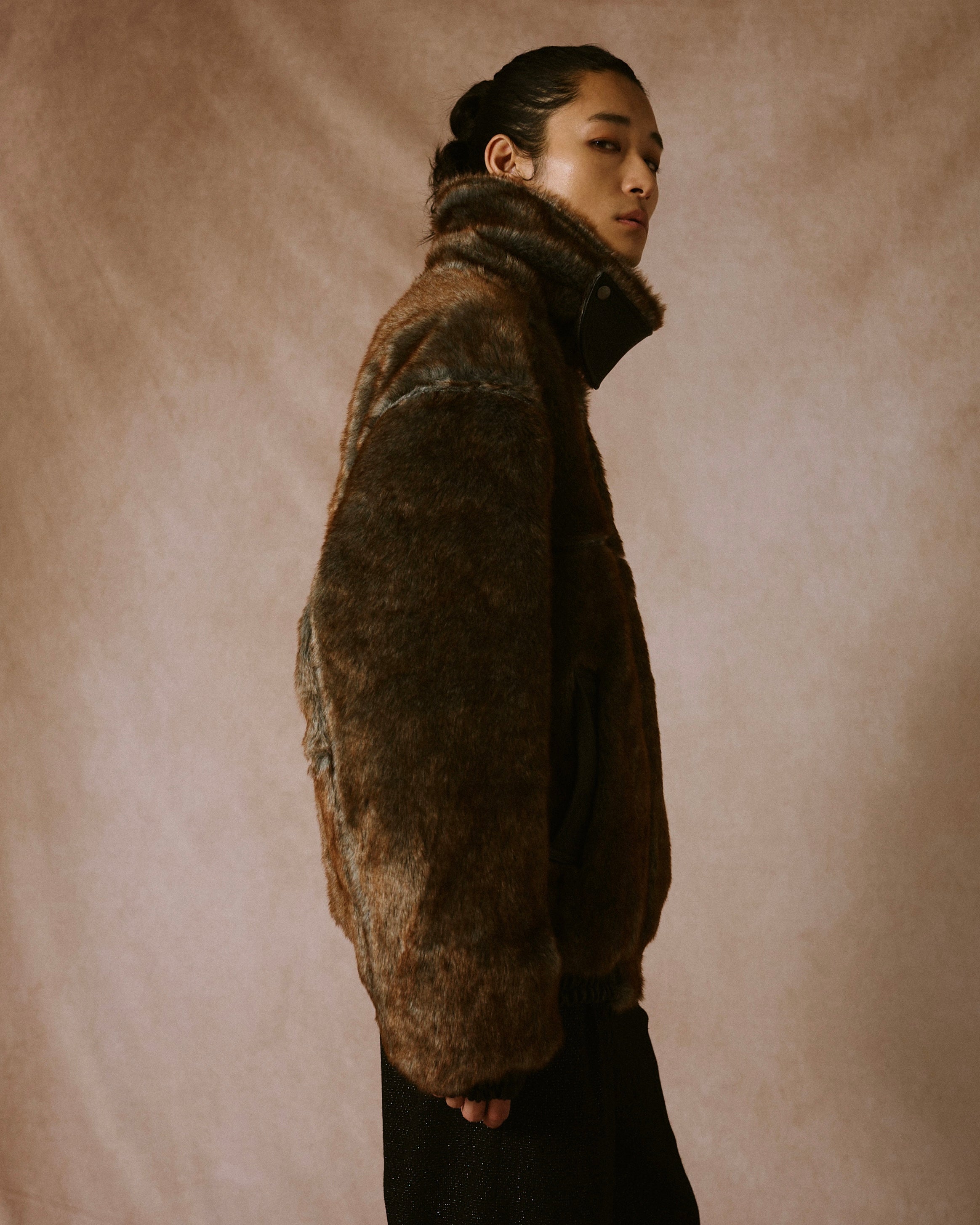 leather/fur faux reversible flight jacket (発送予定：2025年