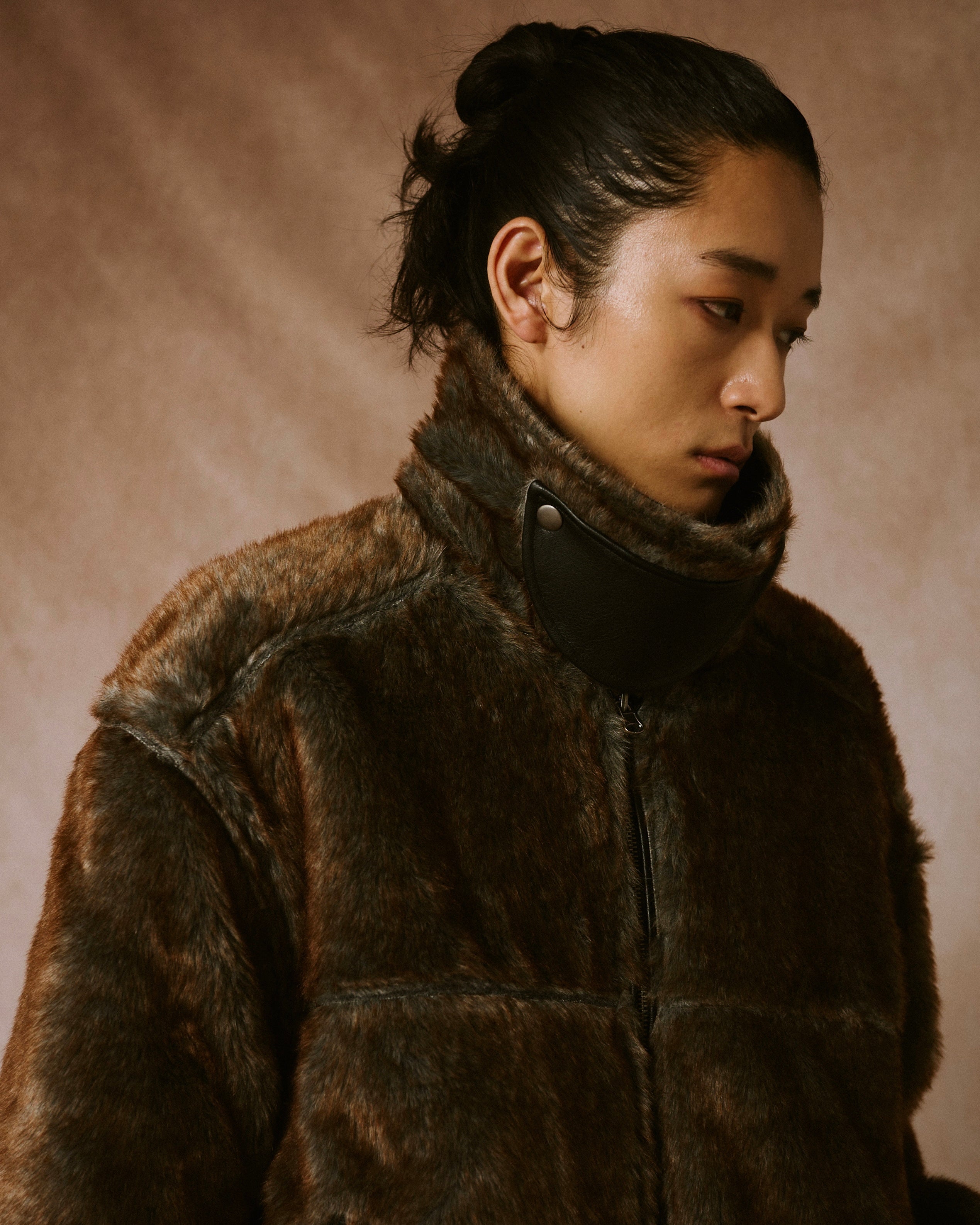 leather/fur faux reversible flight jacket (発送予定：2025年