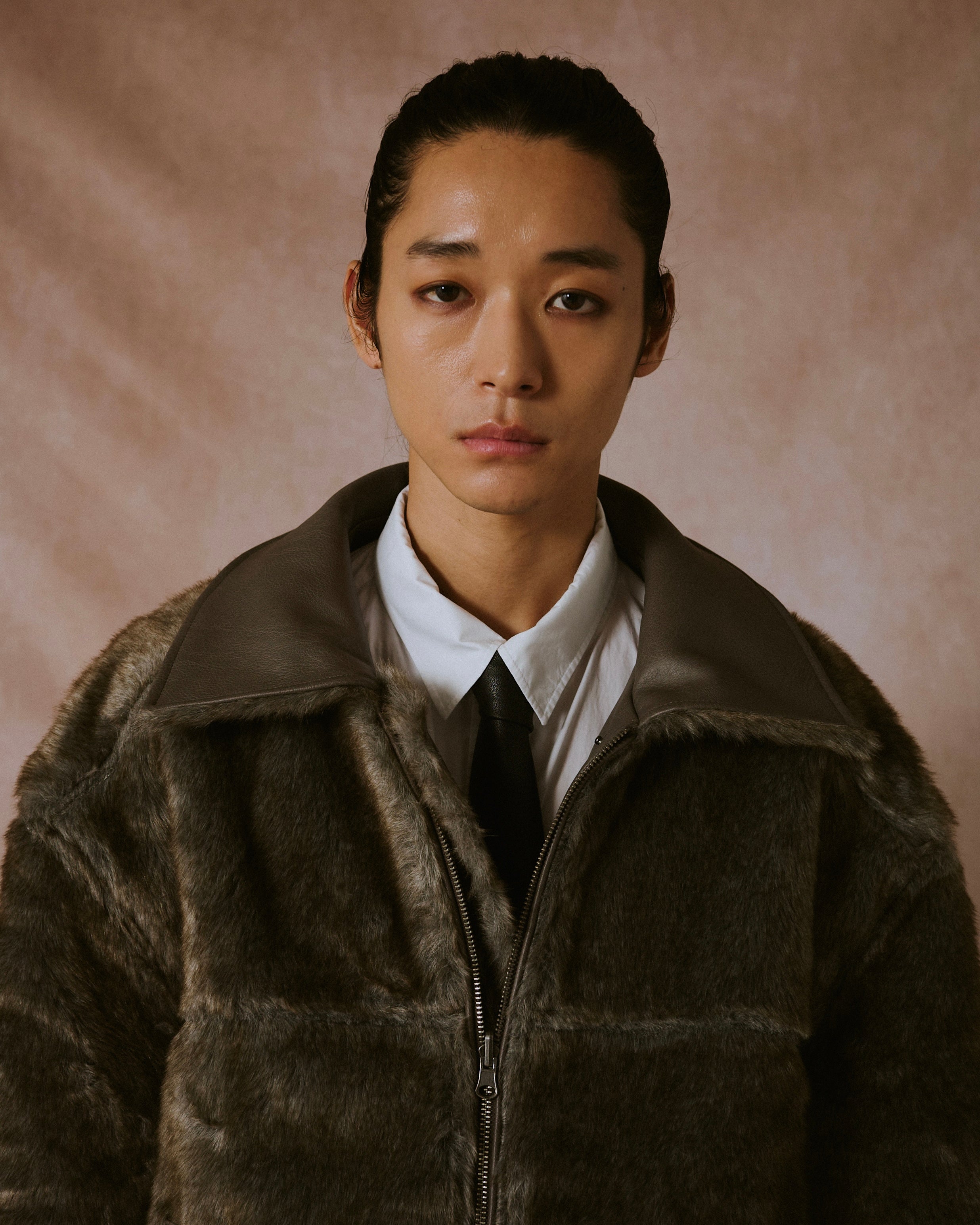 leather/fur faux reversible flight jacket (発送予定：2025年