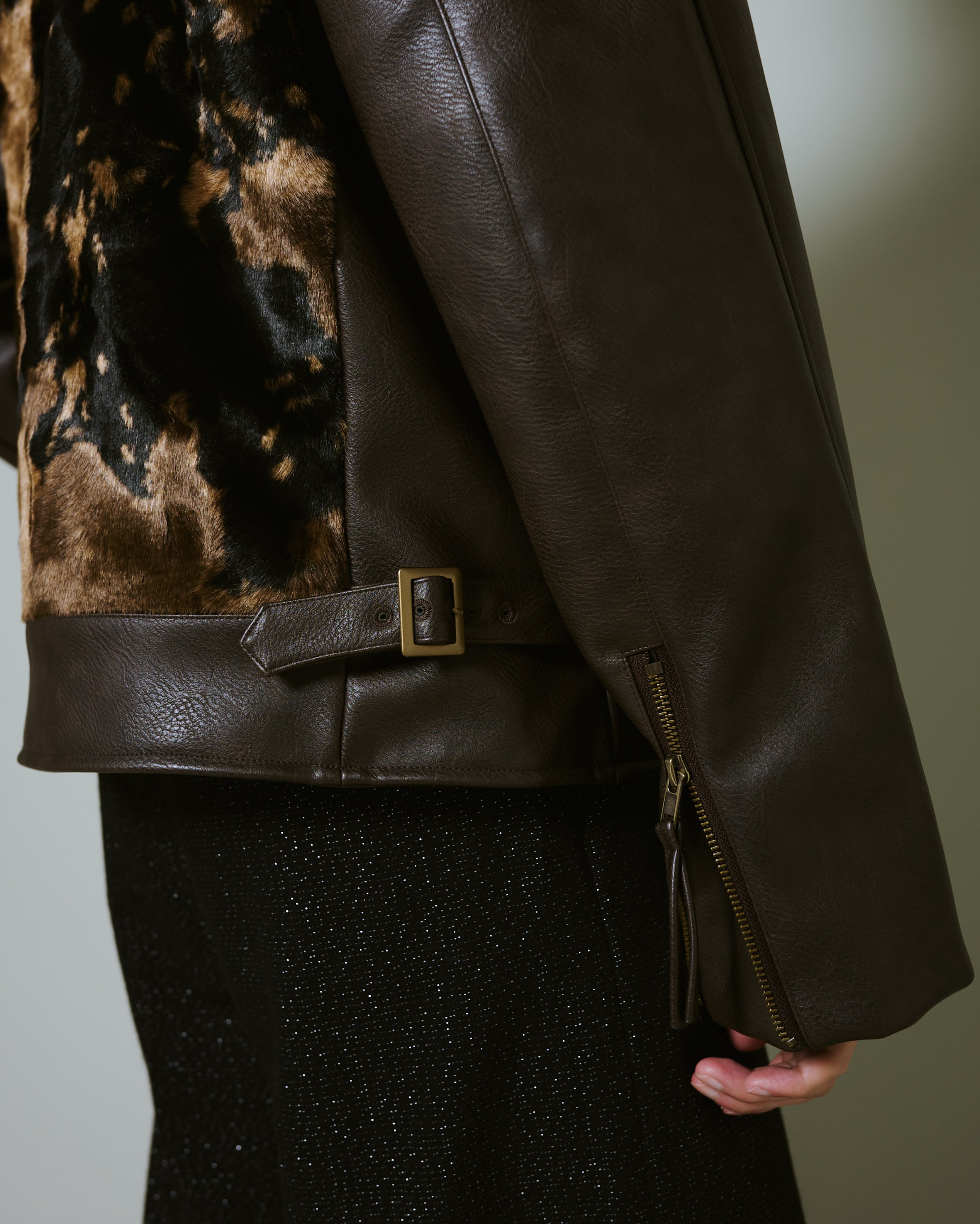 コシノジュンコブラウン系ファー♡ faux haircalf leather jacket – CAMPHOR WOOD - OFFICIAL ONLINE