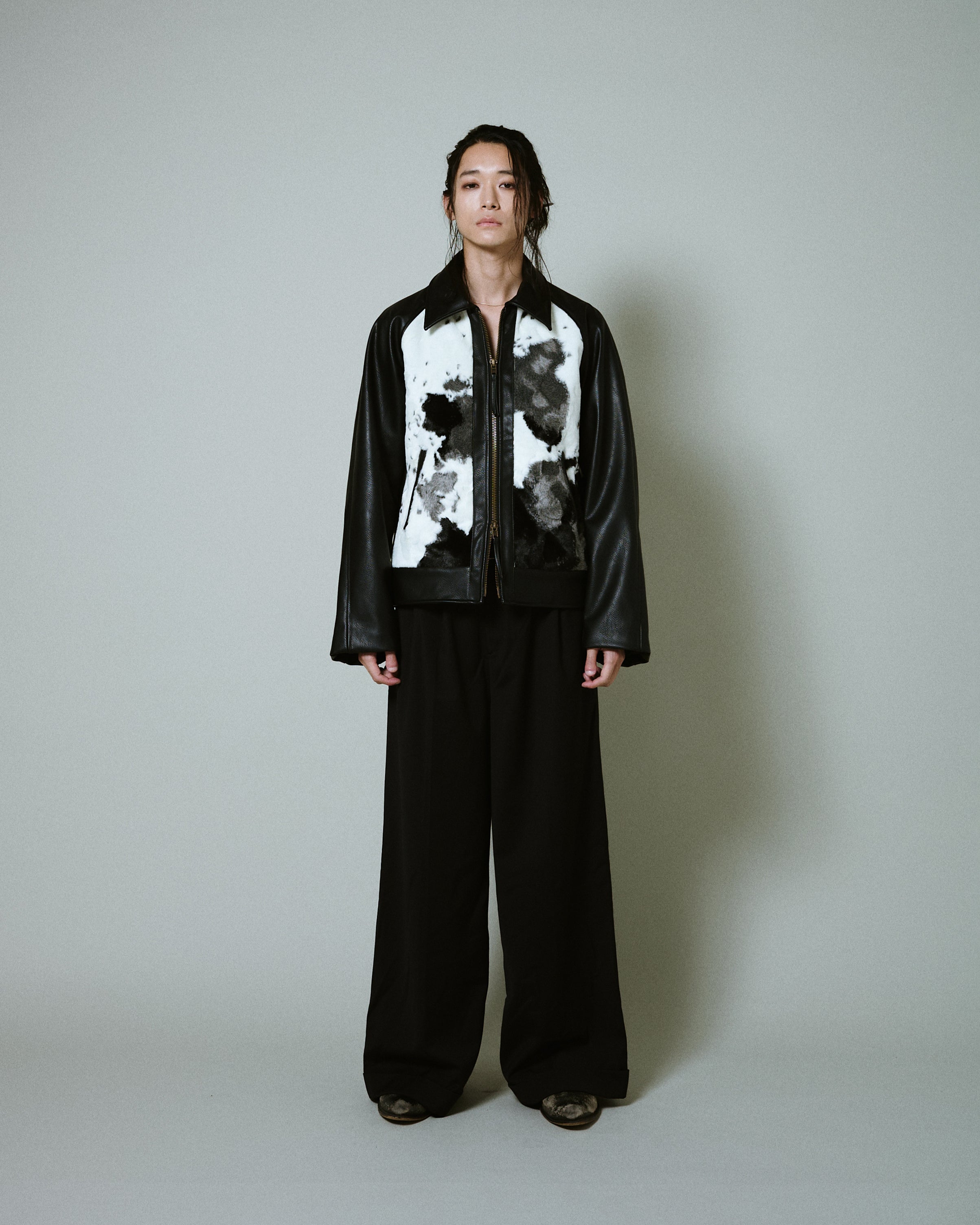 faux haircalf leather jacket – CAMPHOR WOOD - OFFICIAL ONLINE