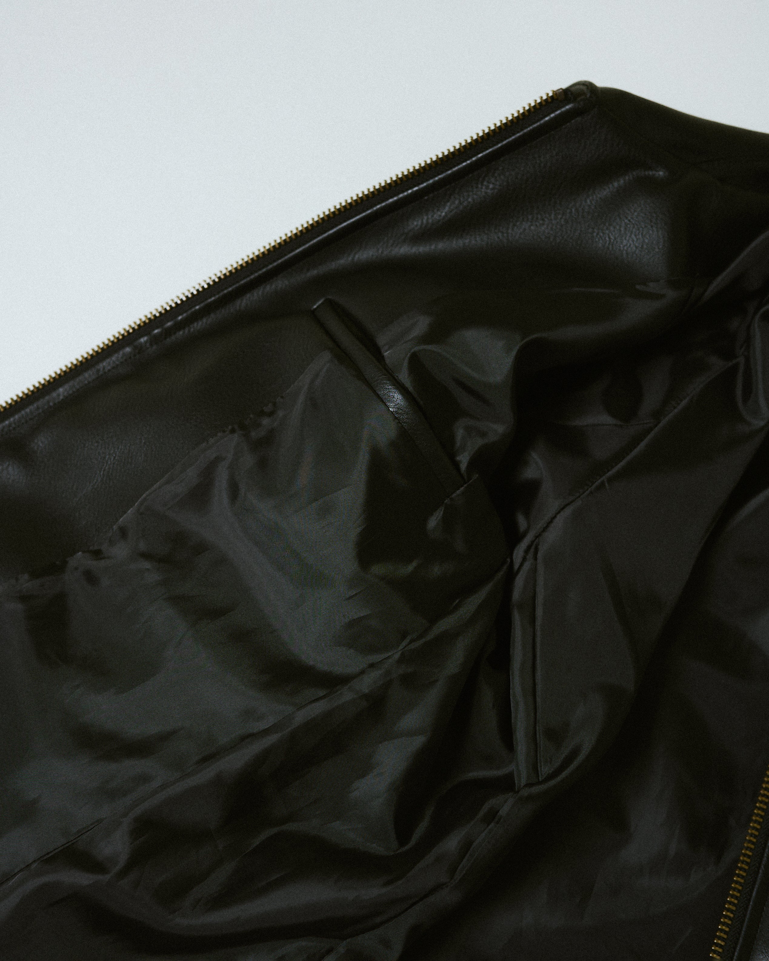 FAUX HAIRCALF LEATHER JACKET – CAMPHOR WOOD - OFFICIAL ONLINE