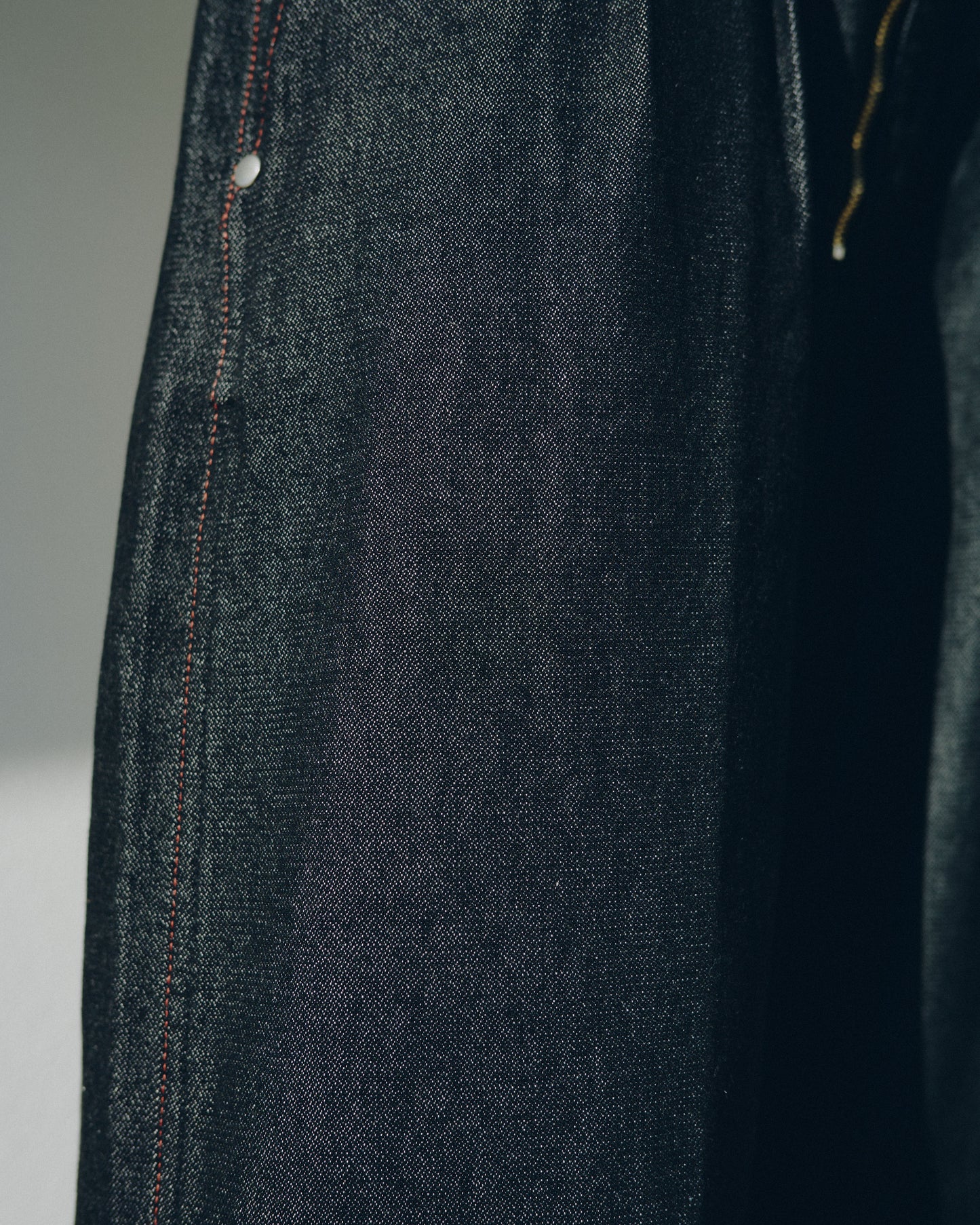 【Wrangler × CamphorWood】 front zip 2tuck wide baggy flare broken denim trousers