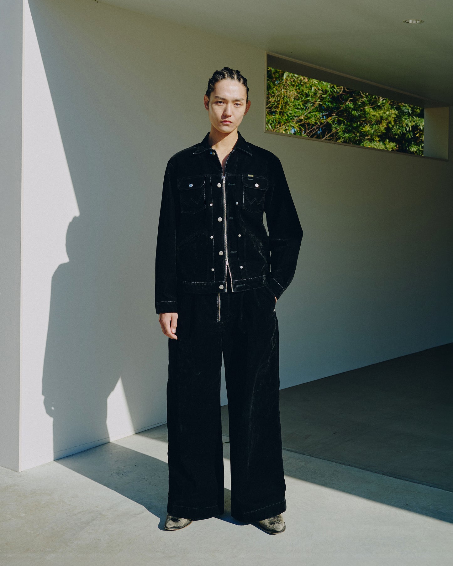 【Wrangler × CamphorWood】custom 2way flocky trucker jacket【124MJ×24MJZ】