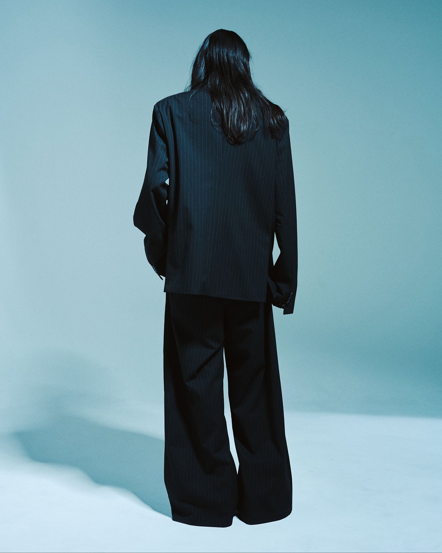 DOUBLE BREASTED STRIPE TAILORED JACKET