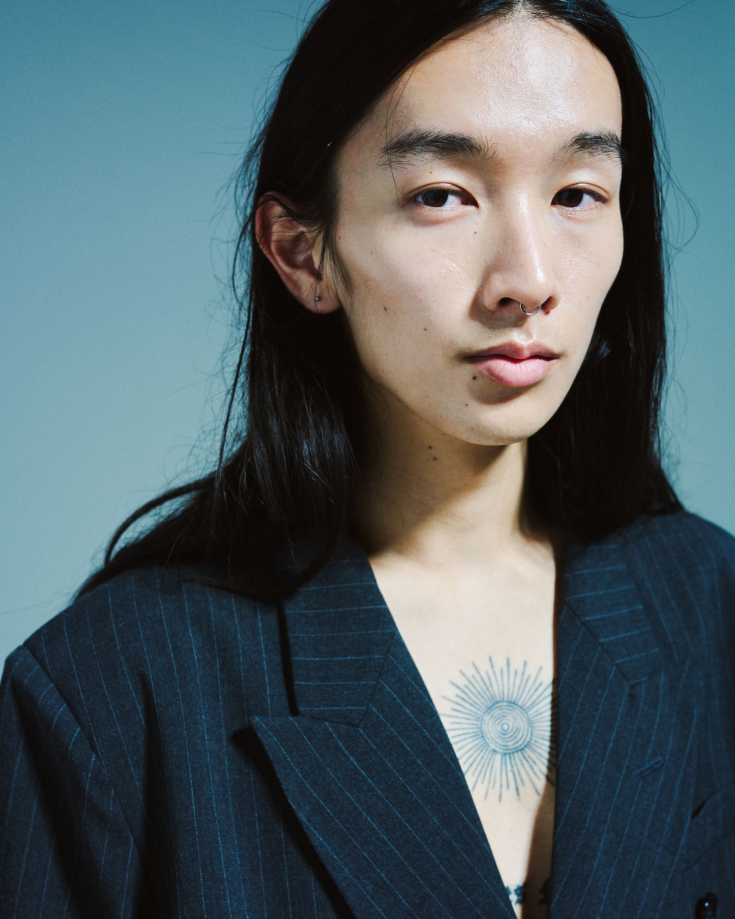 DOUBLE BREASTED STRIPE TAILORED JACKET