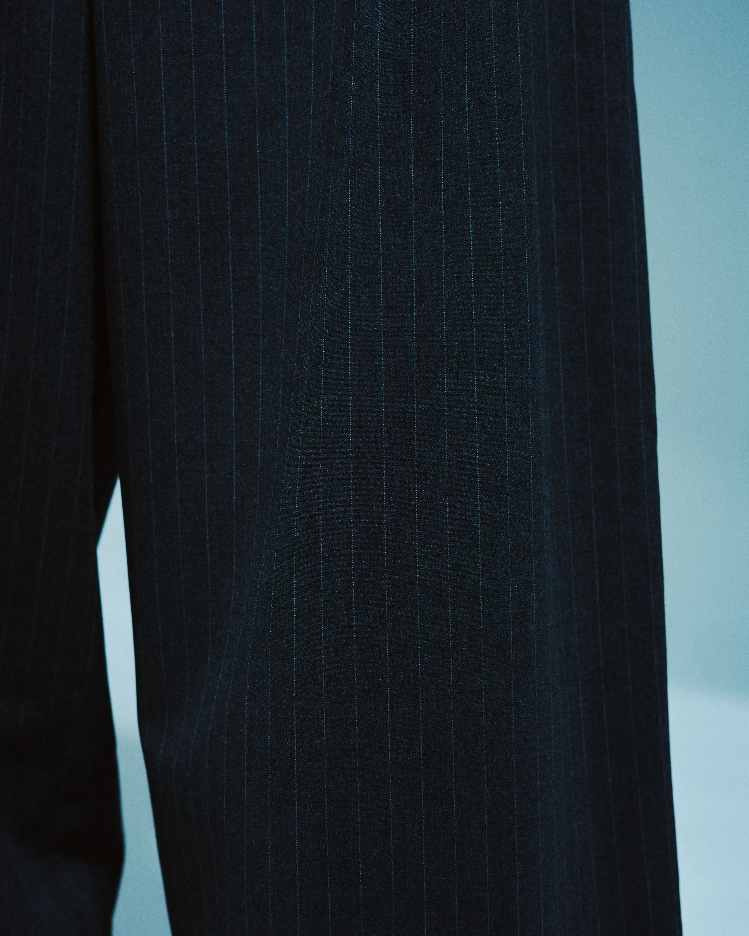 1TUCK WIDE BAGGY STRIPE SLACKS – CAMPHOR WOOD - OFFICIAL ONLINE