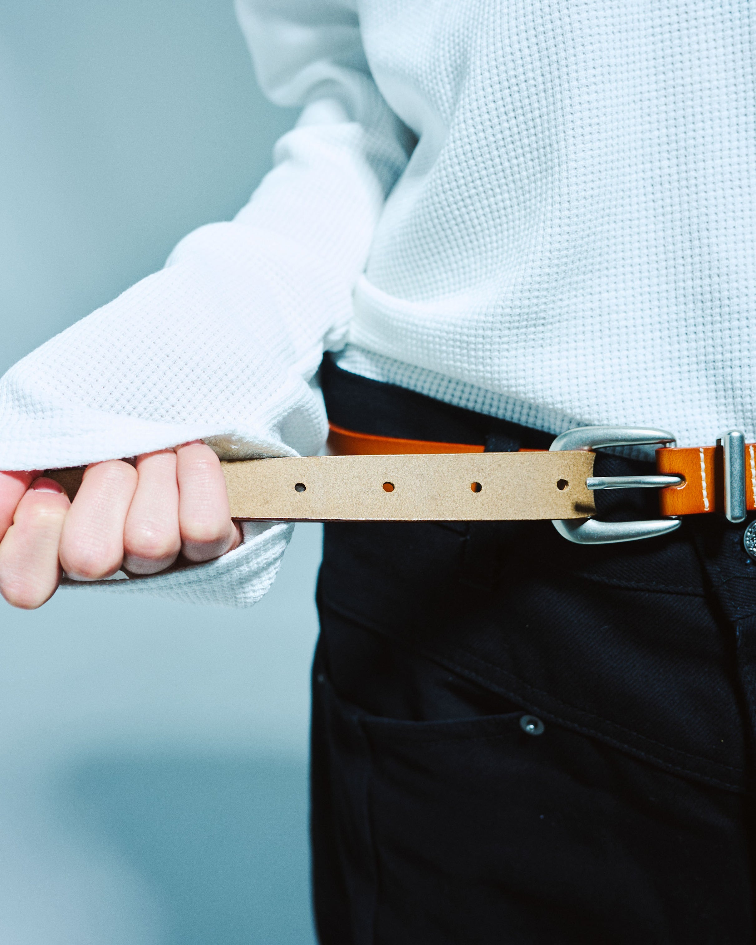 RECYCLE COW LEATHER WESTERN BELT – CAMPHOR WOOD - OFFICIAL ONLINE