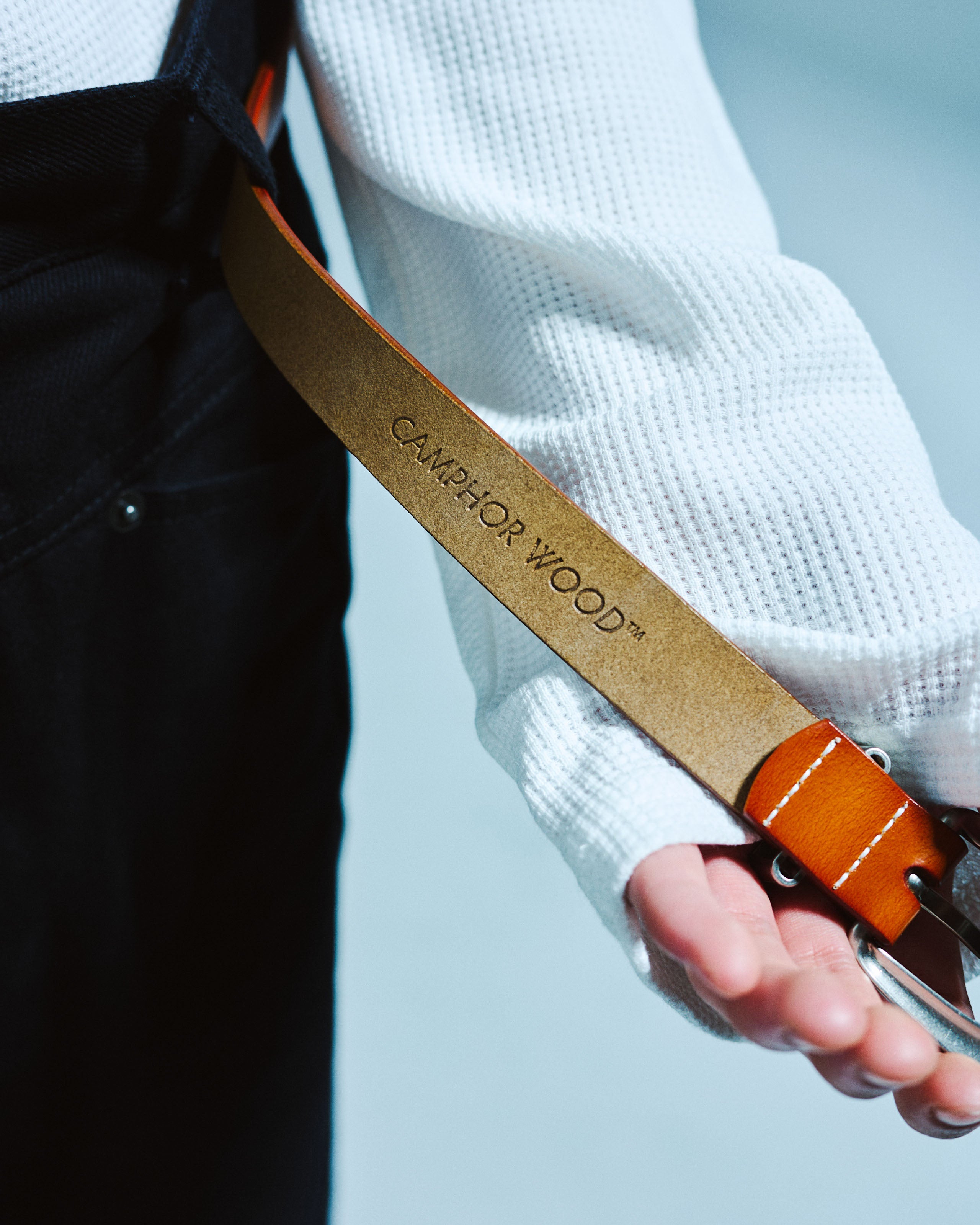 RECYCLE COW LEATHER WESTERN BELT – CAMPHOR WOOD - OFFICIAL ONLINE