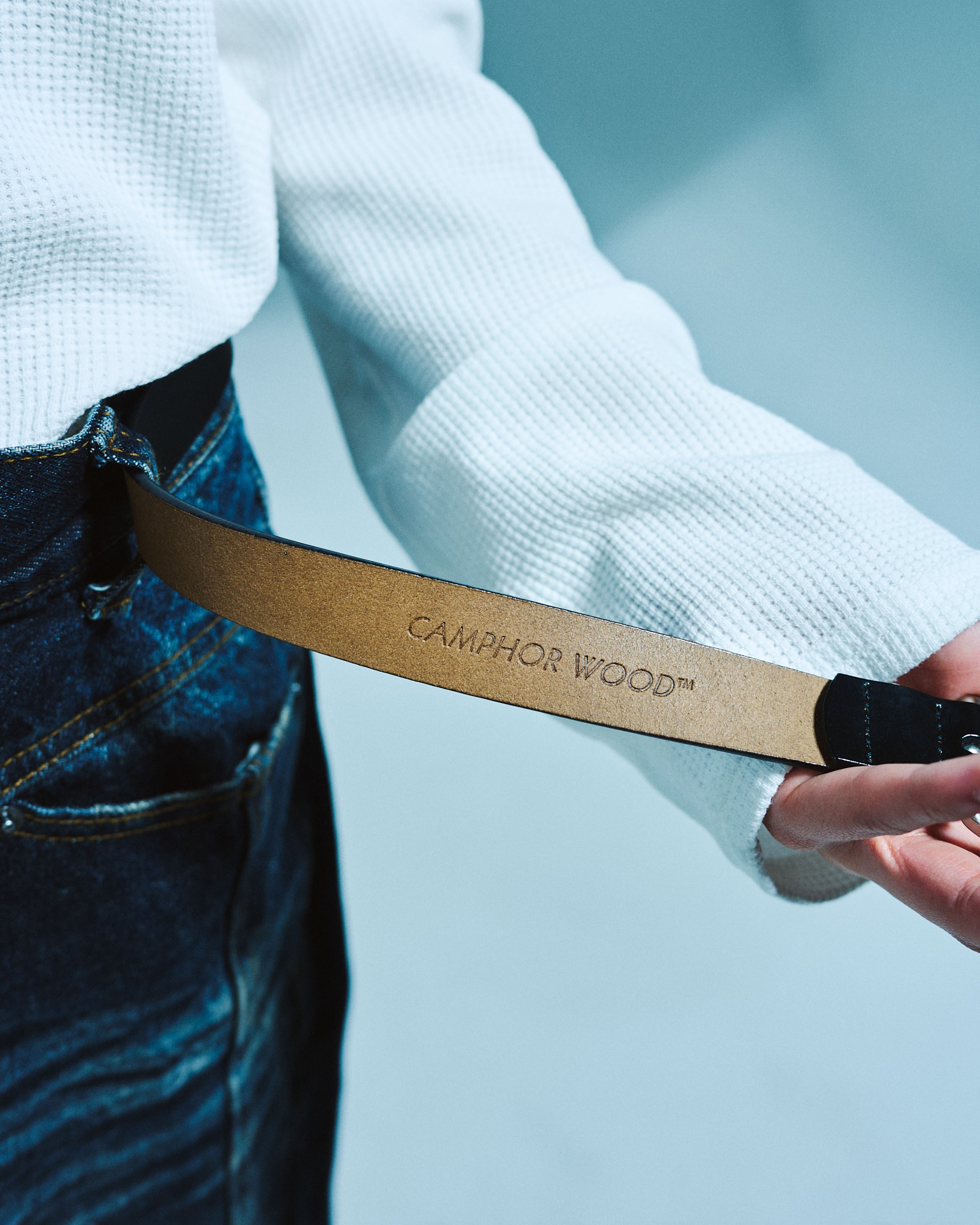 RECYCLE COW LEATHER WESTERN BELT – CAMPHOR WOOD - OFFICIAL ONLINE
