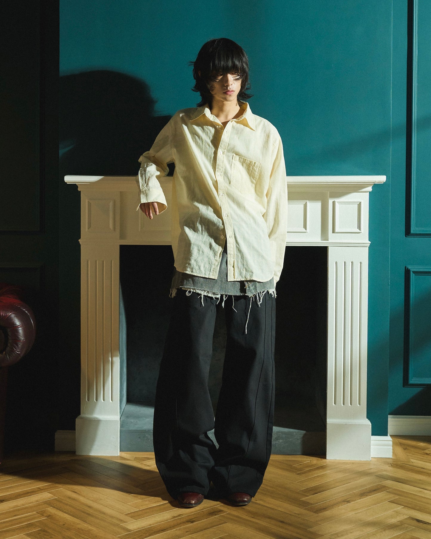 SIDE SEEM BOOTS CUT RIGID JEANS