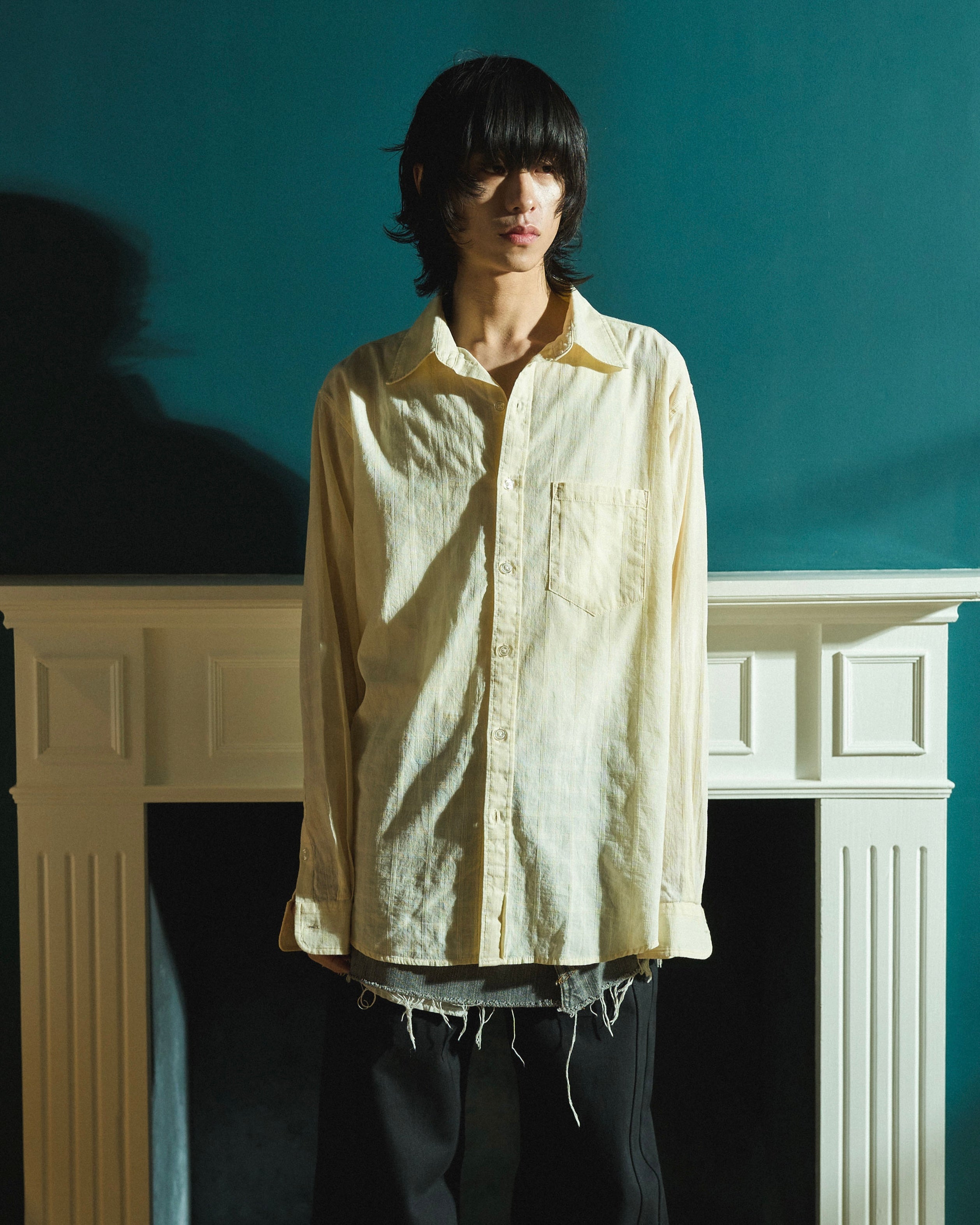 SHEER CHECK L/S SHIRTS – CAMPHOR WOOD - OFFICIAL ONLINE STORE