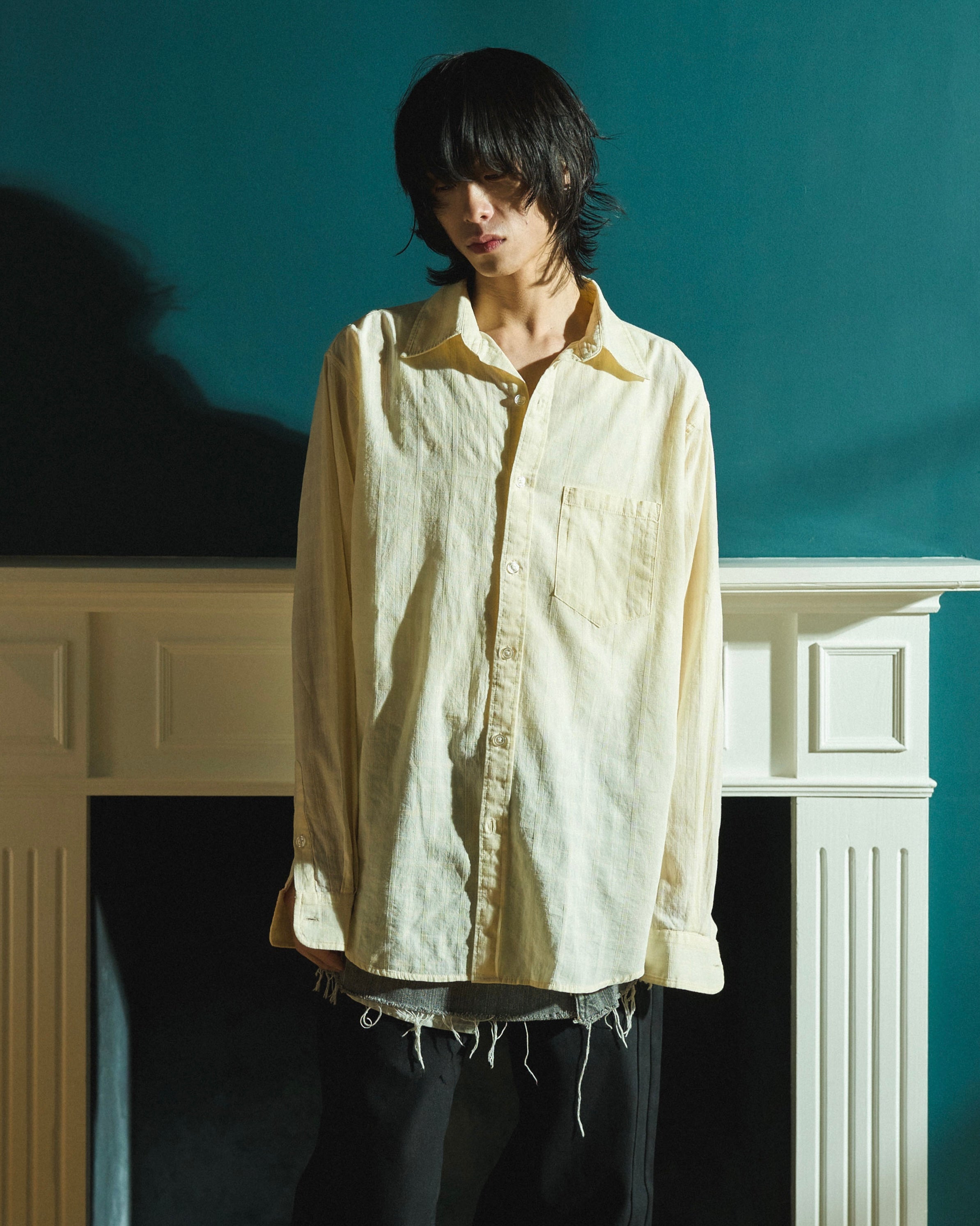 SHEER CHECK L/S SHIRTS – CAMPHOR WOOD - OFFICIAL ONLINE STORE