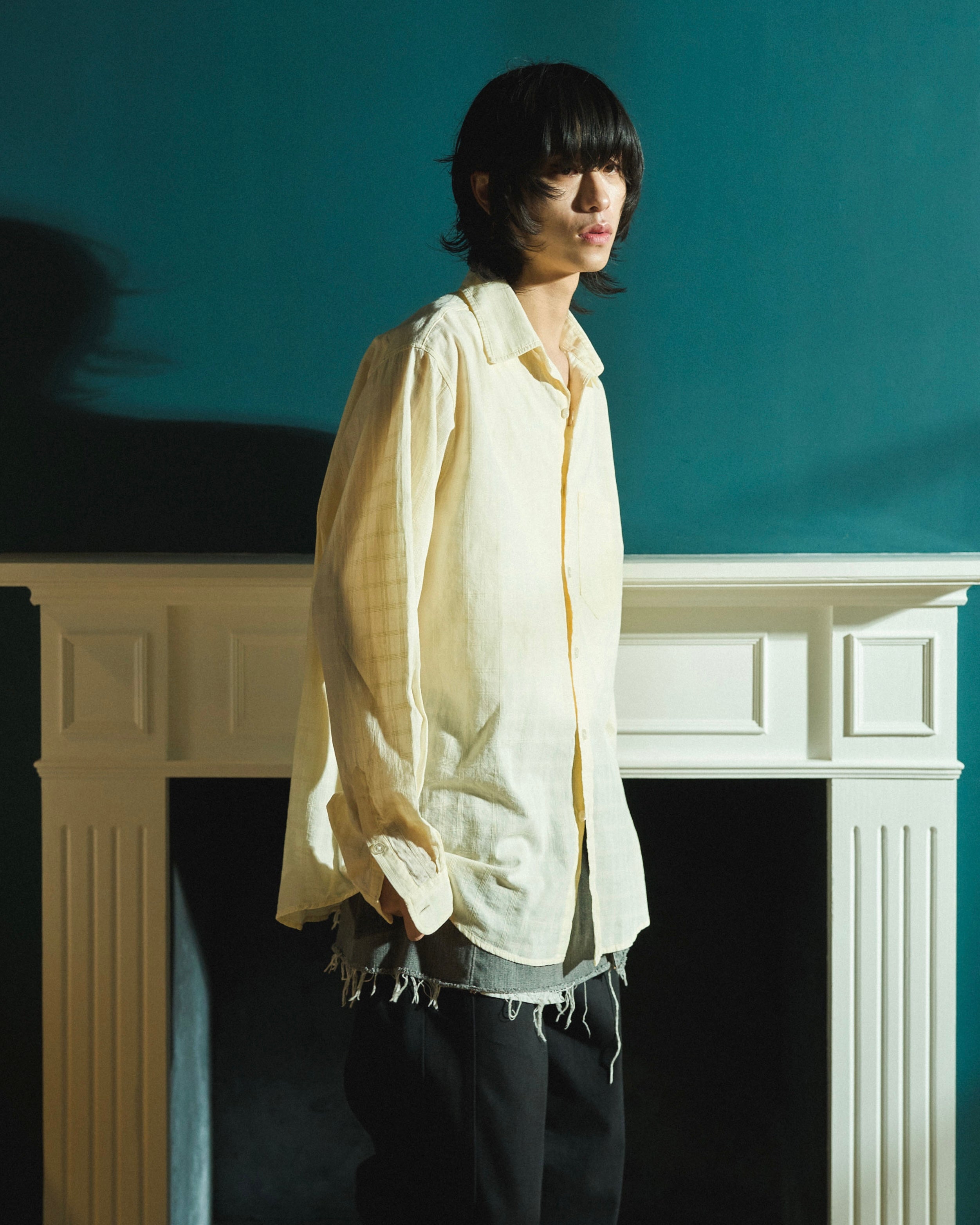 SHEER CHECK L/S SHIRTS – CAMPHOR WOOD - OFFICIAL ONLINE STORE