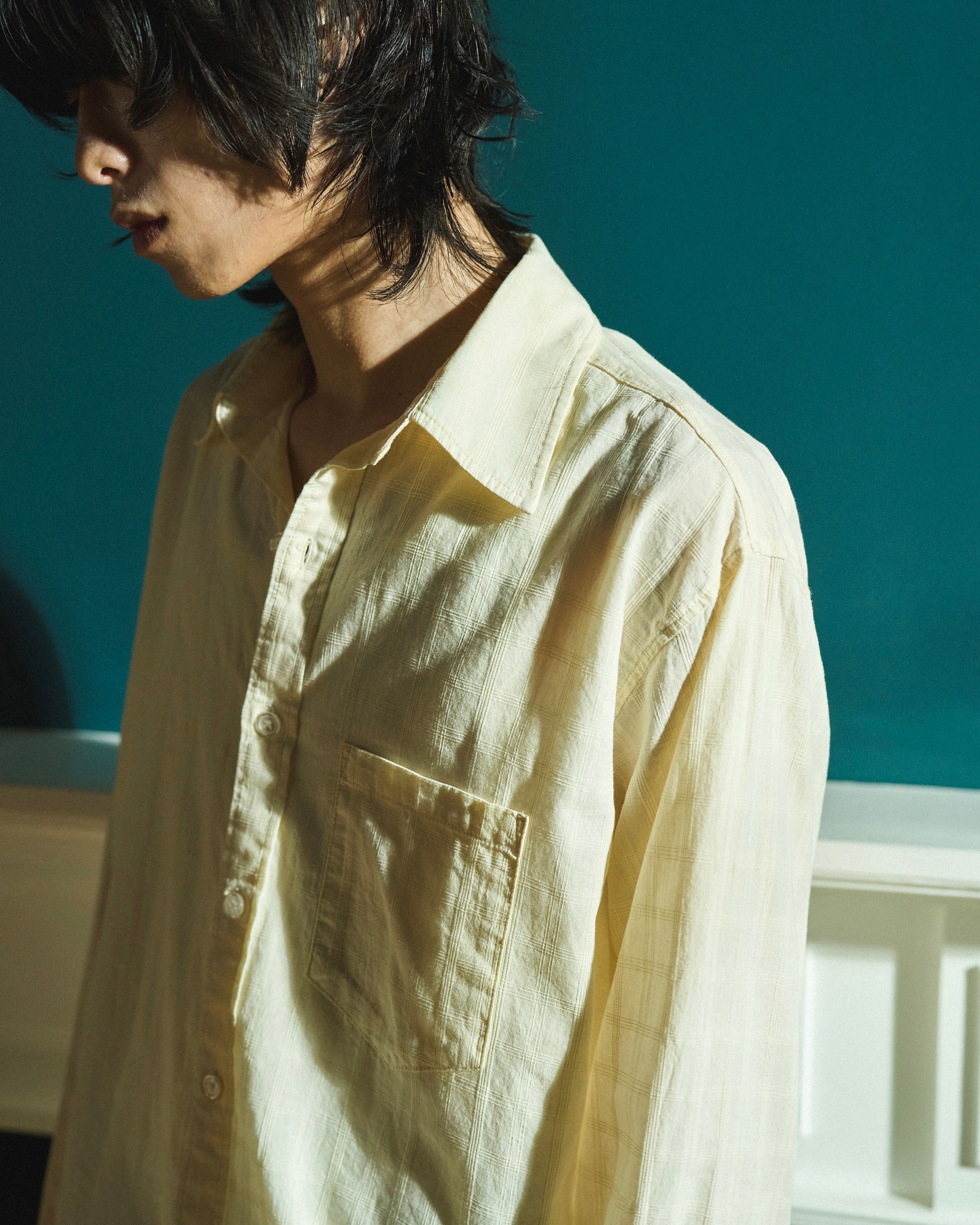 SHEER CHECK L/S SHIRTS – CAMPHOR WOOD - OFFICIAL ONLINE STORE