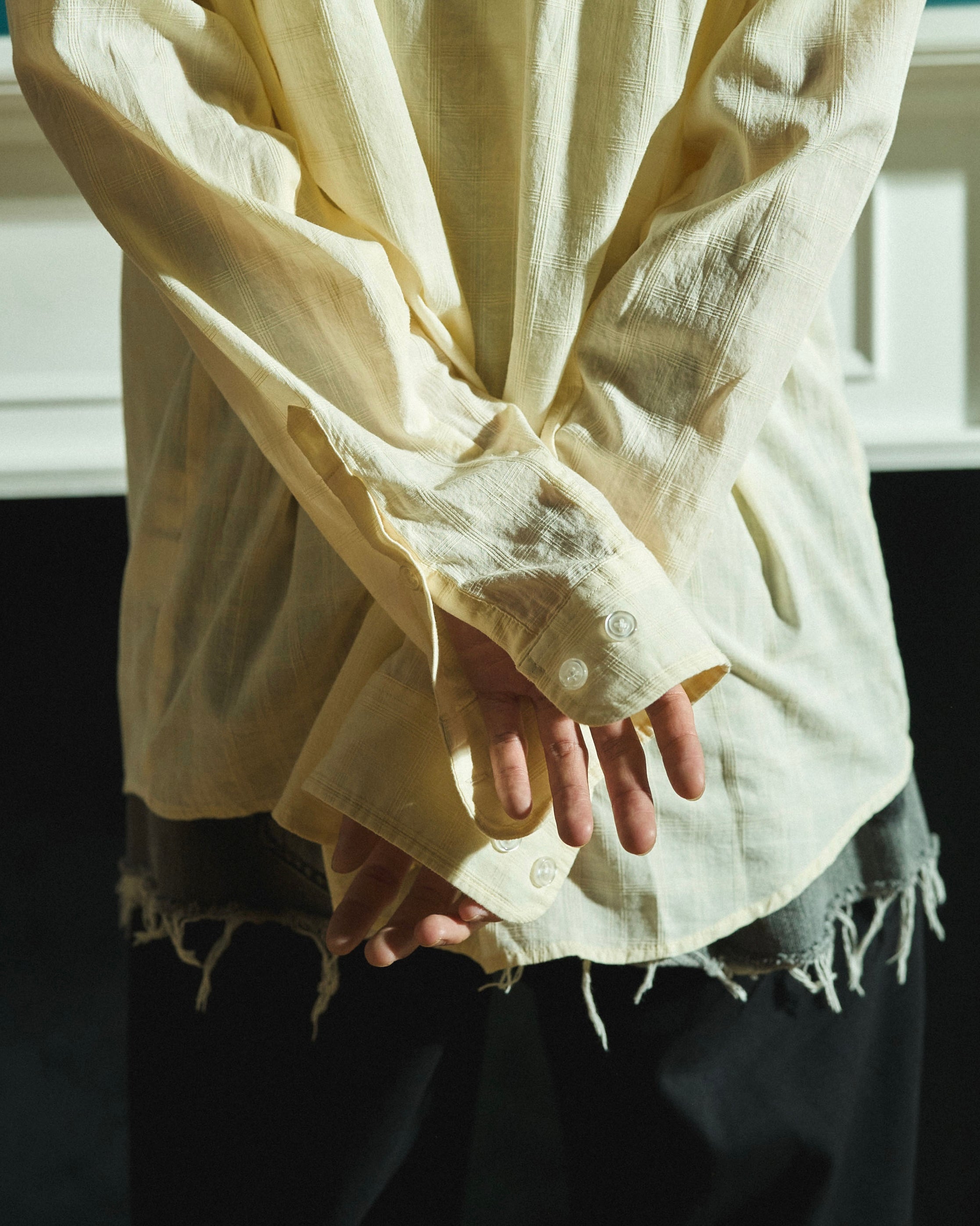 SHEER CHECK L/S SHIRTS – CAMPHOR WOOD - OFFICIAL ONLINE STORE