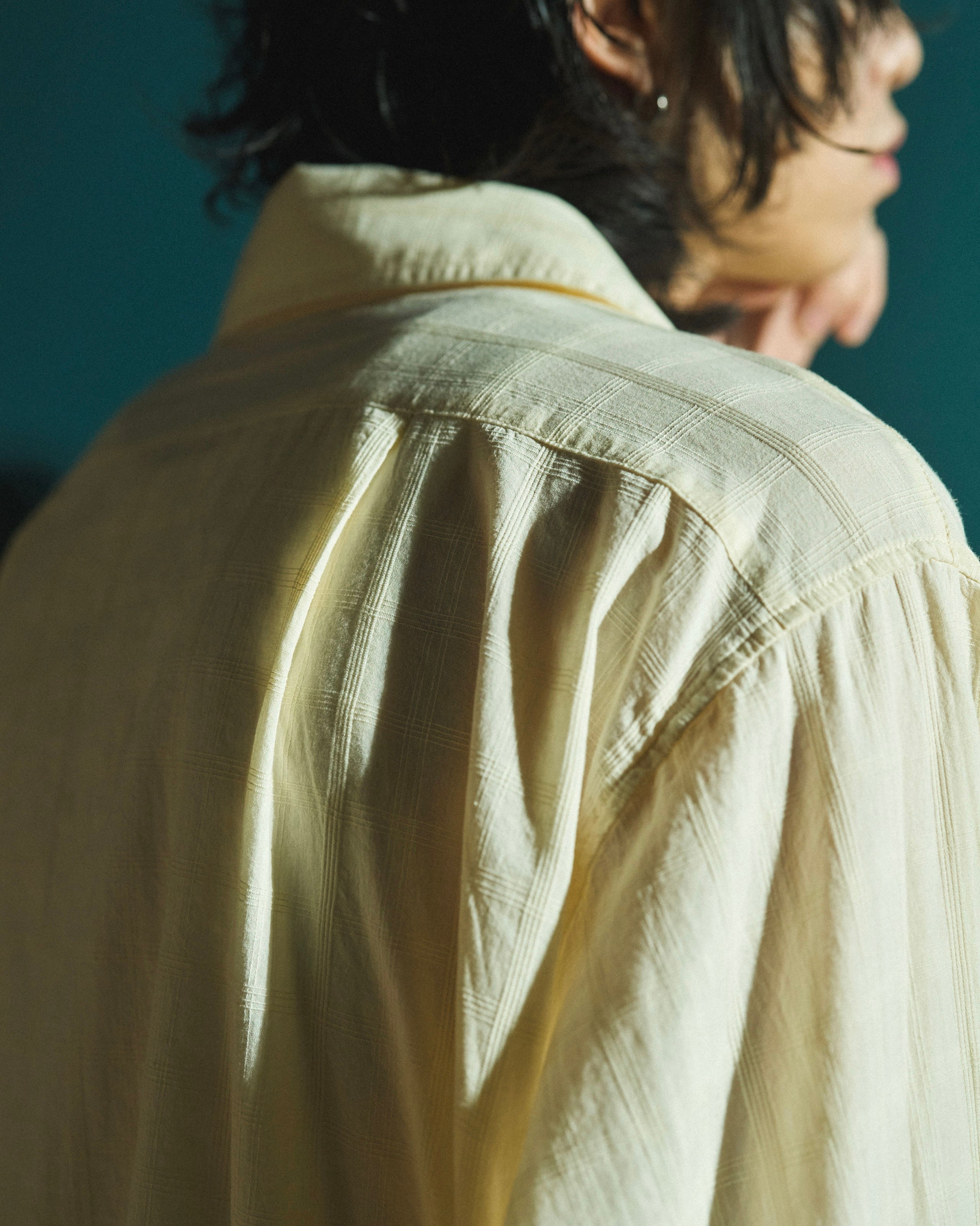 SHEER CHECK L/S SHIRTS – CAMPHOR WOOD - OFFICIAL ONLINE STORE