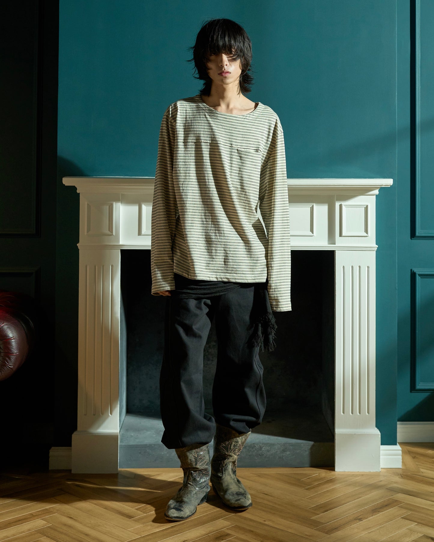 MULTI BORDER L/S TEE