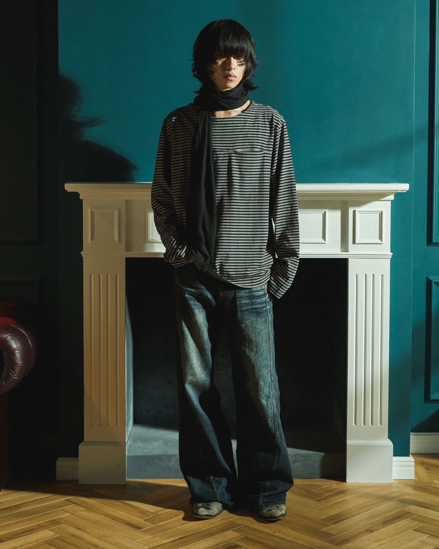 MULTI BORDER L/S TEE