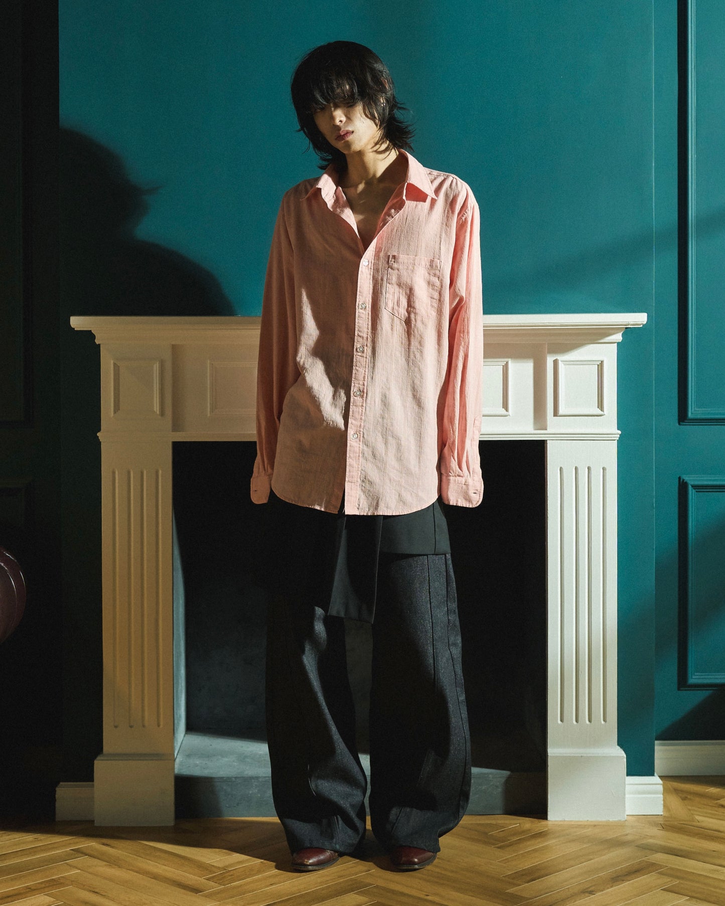 SHEER CHECK L/S SHIRTS