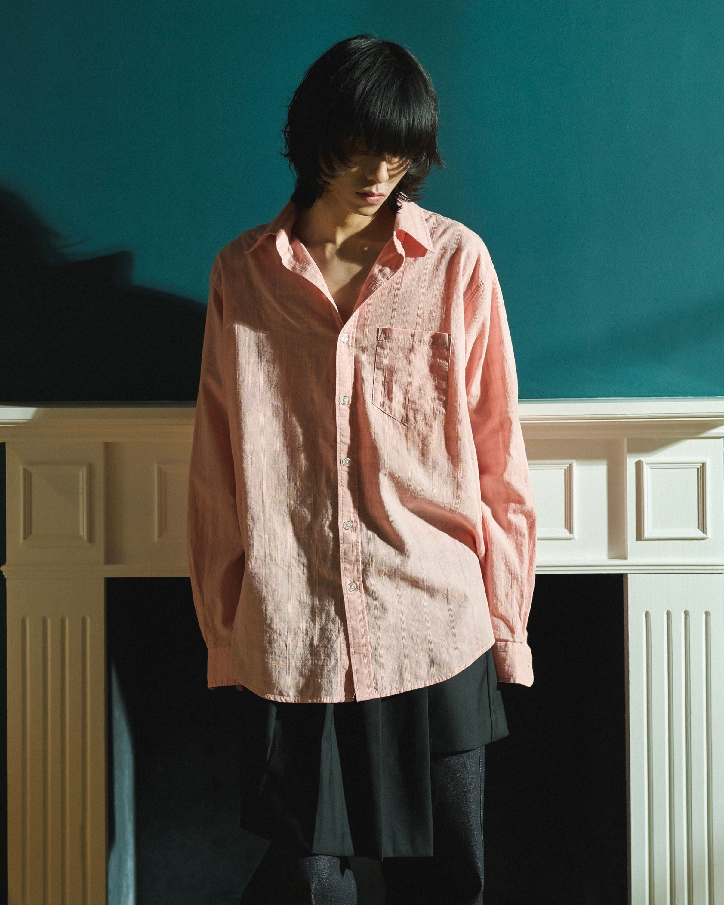 CAMPHOR WOOD シアチェックロングスリーブシャツ ピンク　Mサイズ SHEER CHECK L/S SHIRTS – CAMPHOR WOOD - OFFICIAL ONLINE STORE