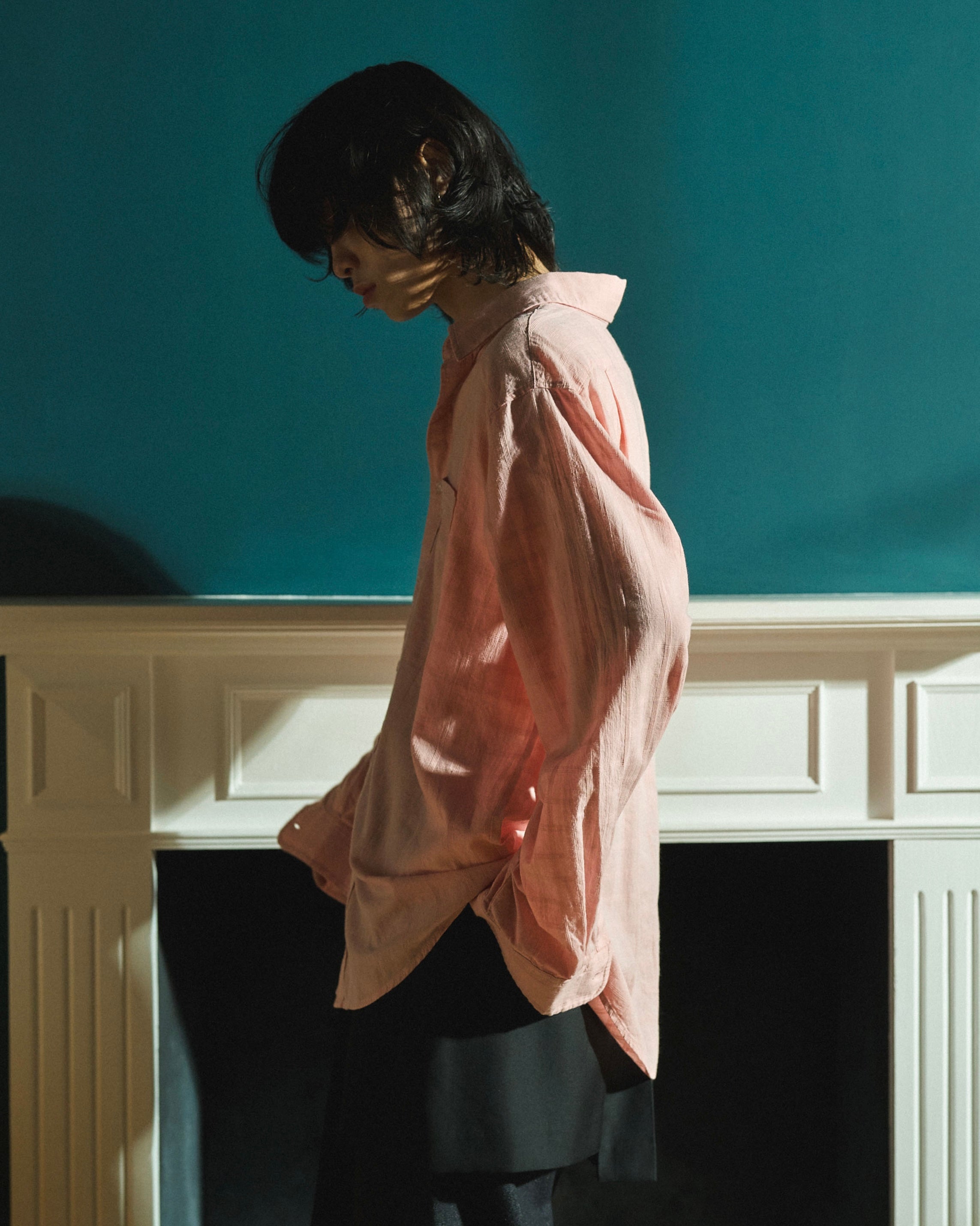CAMPHOR WOOD シアチェックロングスリーブシャツ ピンク　Mサイズ SHEER CHECK L/S SHIRTS – CAMPHOR WOOD - OFFICIAL ONLINE STORE