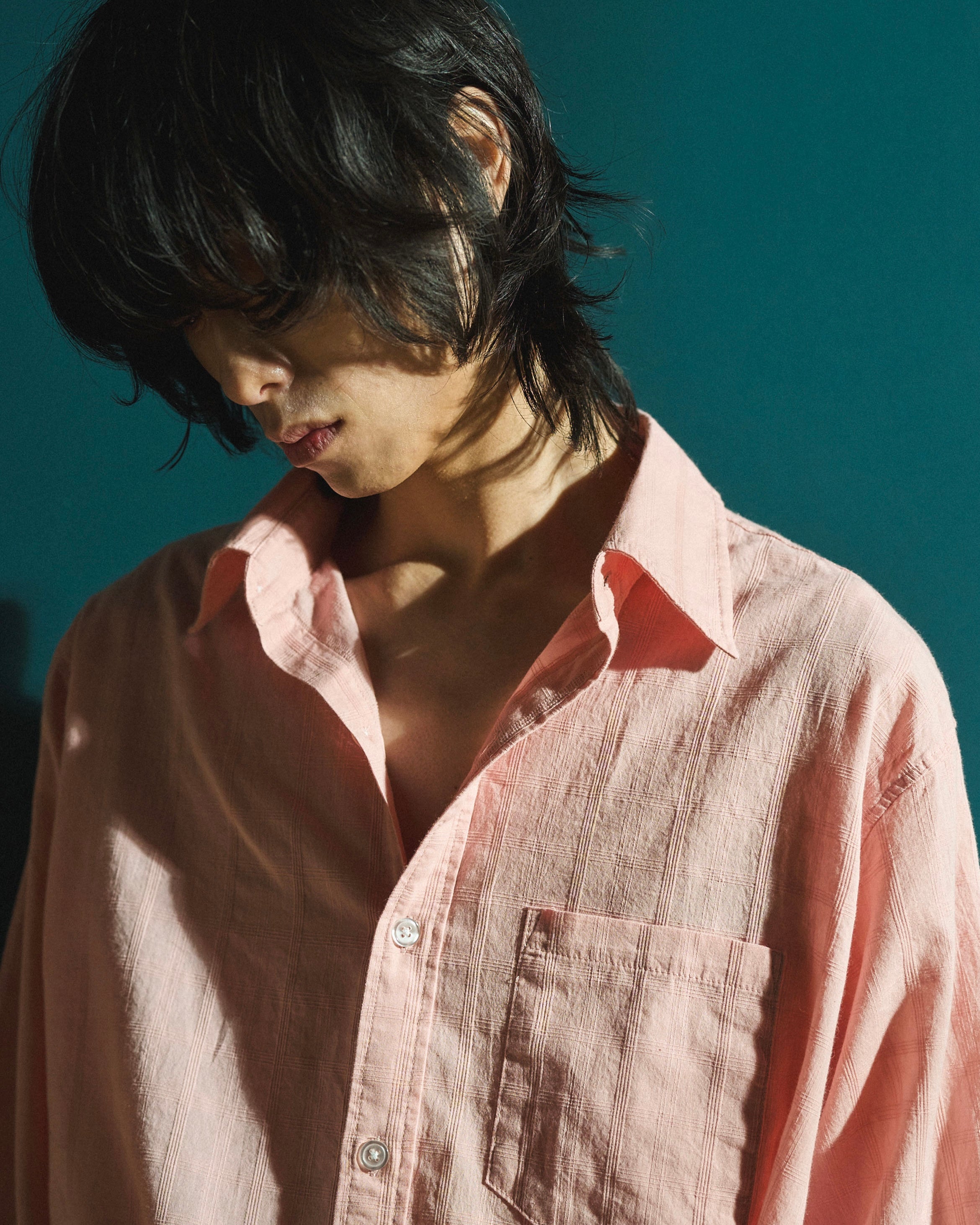 SHEER CHECK L/S SHIRTS – CAMPHOR WOOD - OFFICIAL ONLINE STORE