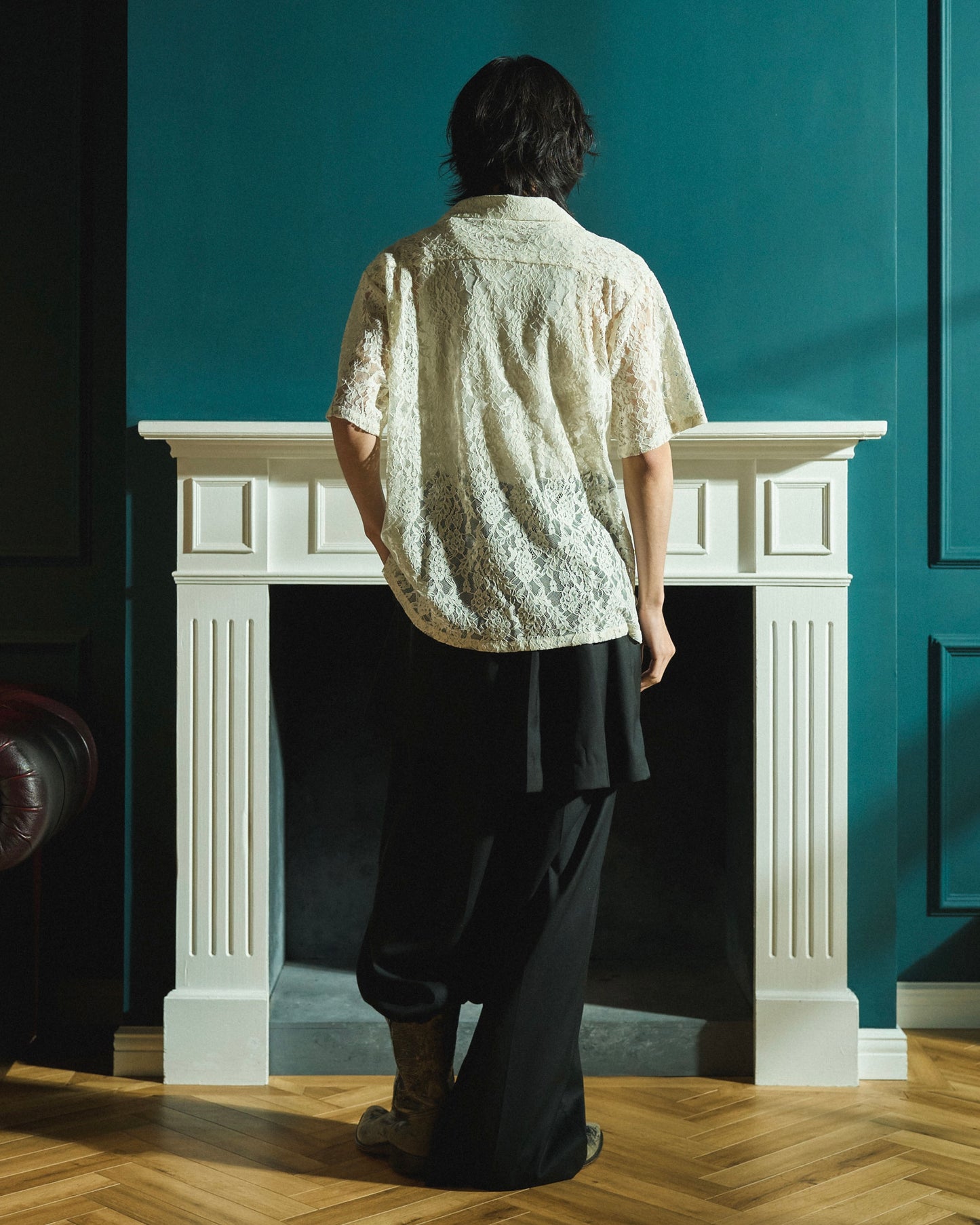 FLOWER BIJOU SHEER H/S SHIRTS