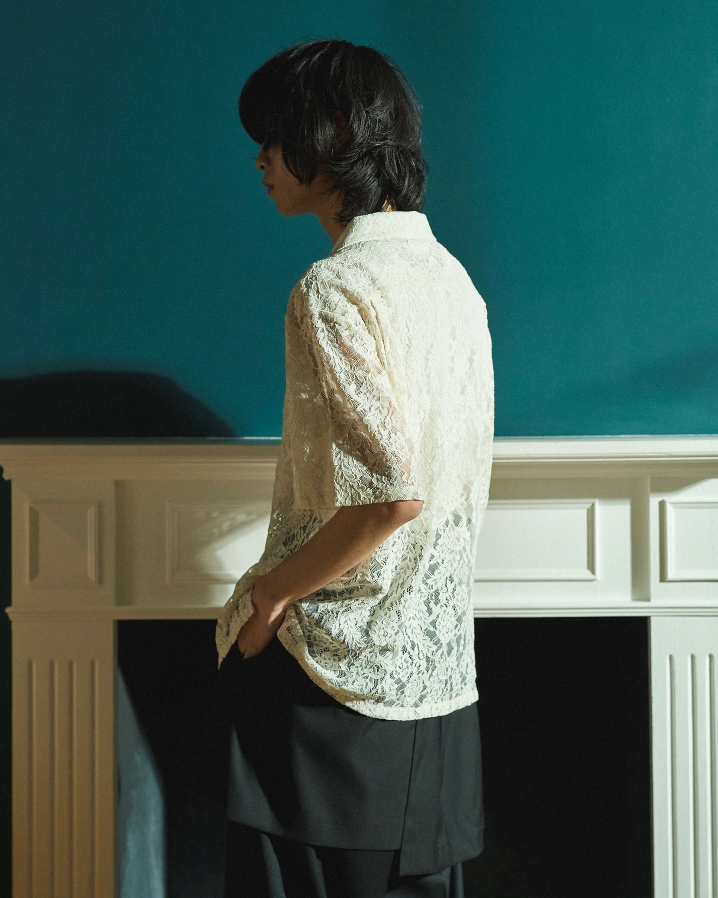 FLOWER BIJOU SHEER H/S SHIRTS