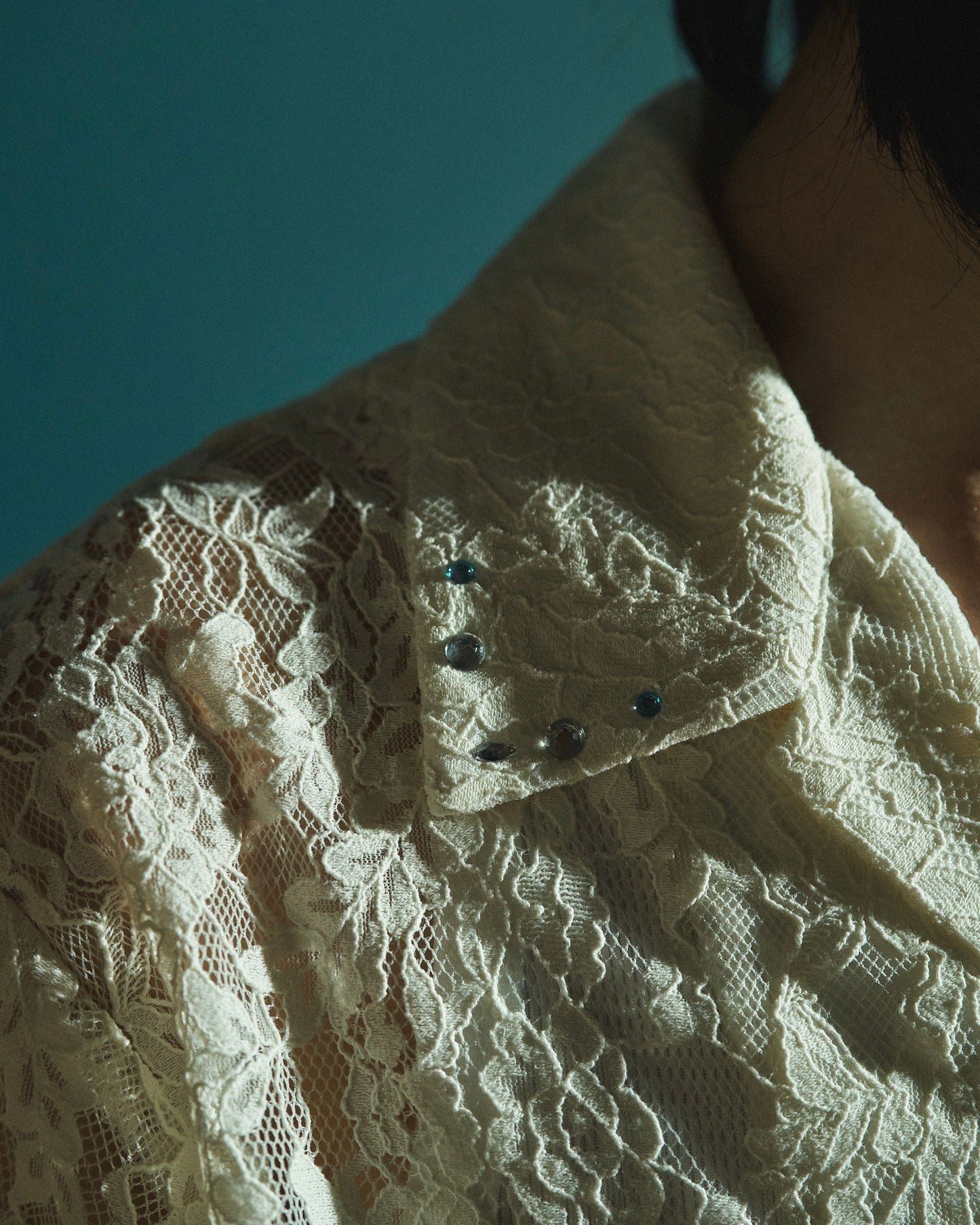 FLOWER BIJOU SHEER H/S SHIRTS