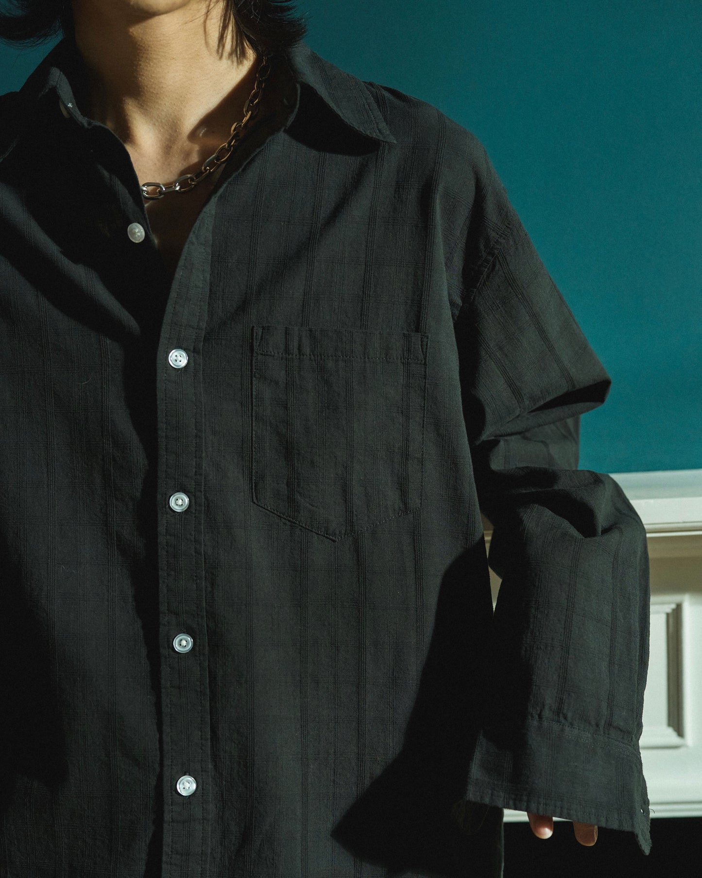SHEER CHECK L/S SHIRTS