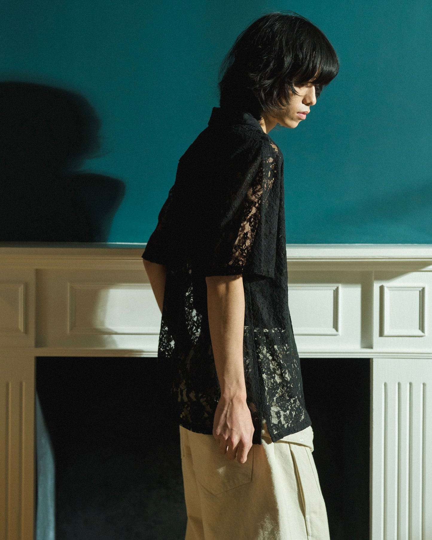 FLOWER BIJOU SHEER H/S SHIRTS