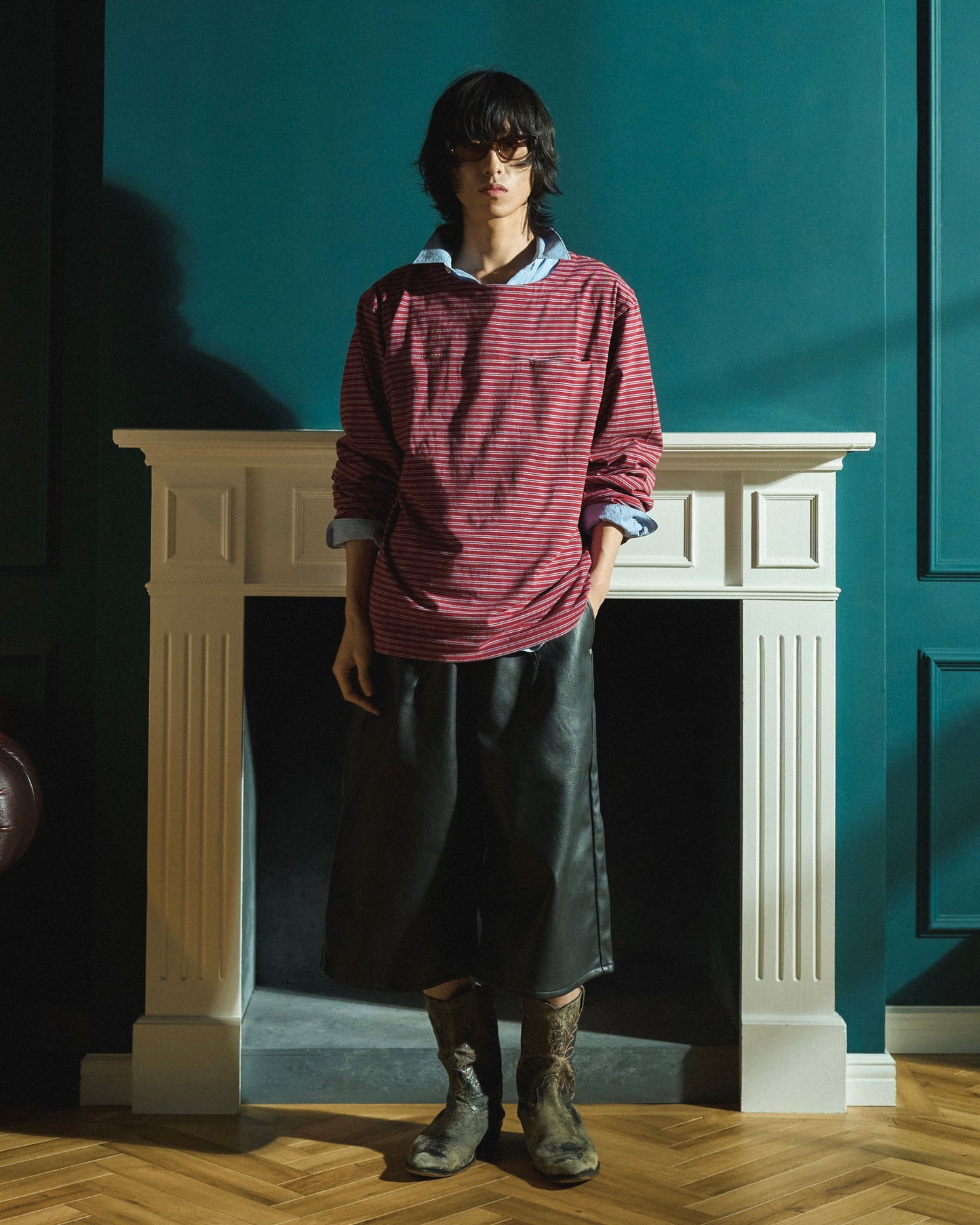 MULTI BORDER L/S TEE