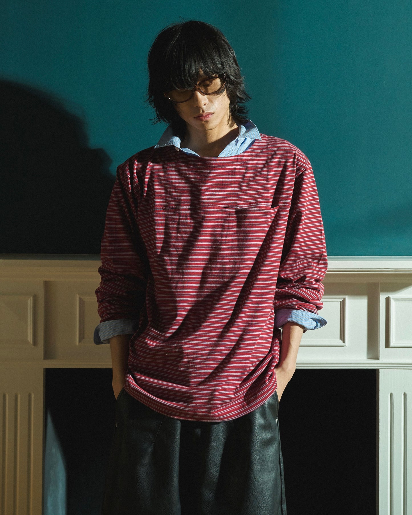 MULTI BORDER L/S TEE