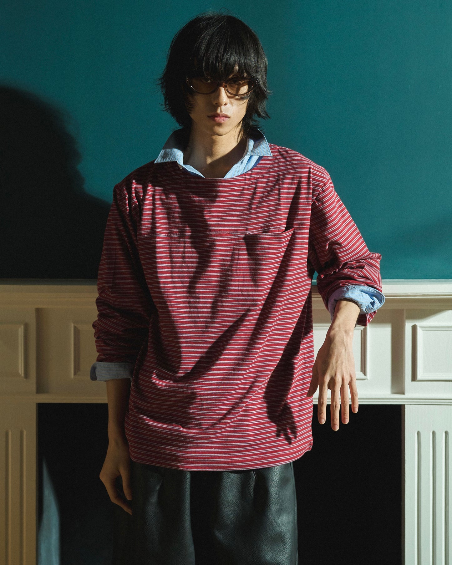 MULTI BORDER L/S TEE