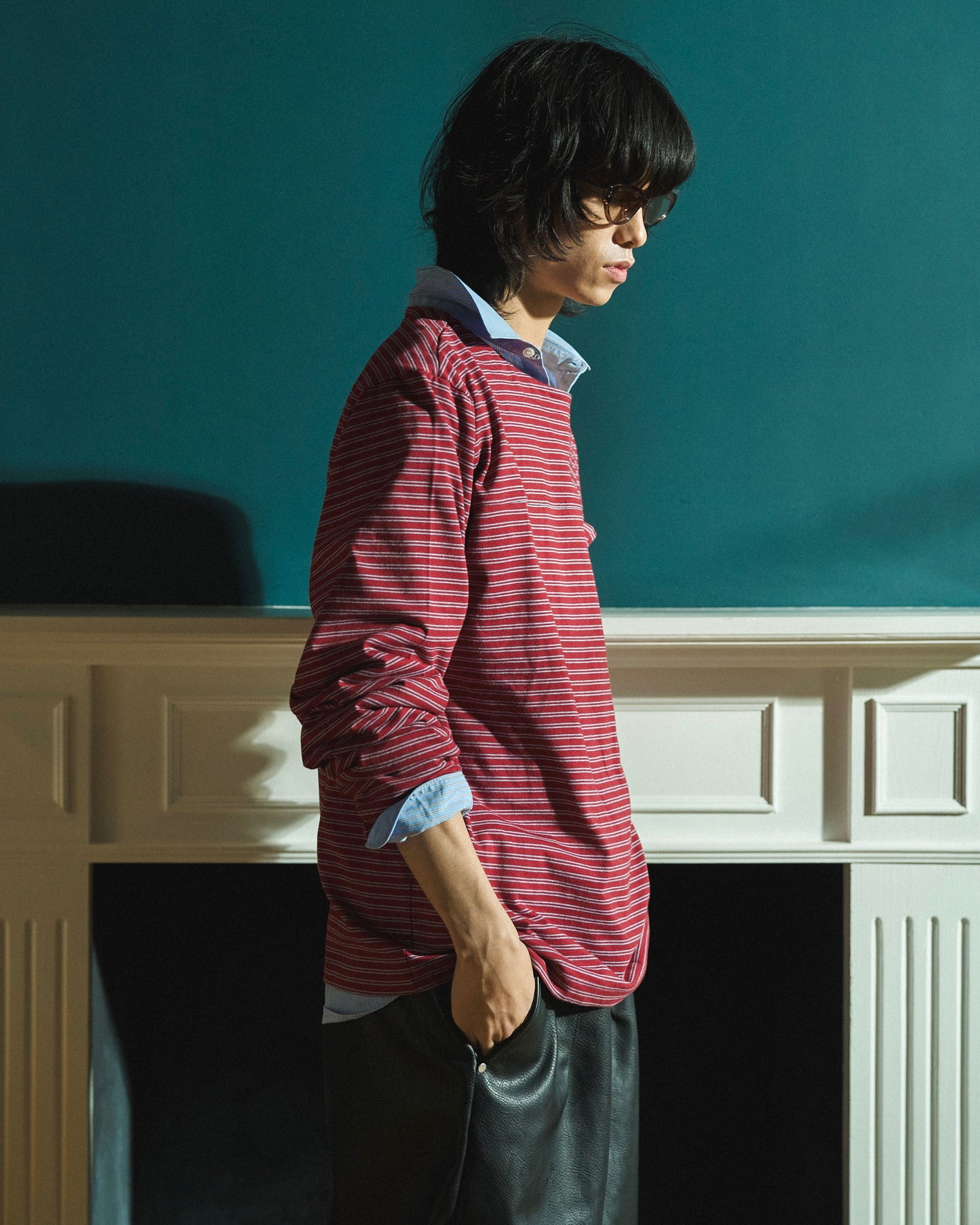 MULTI BORDER L/S TEE