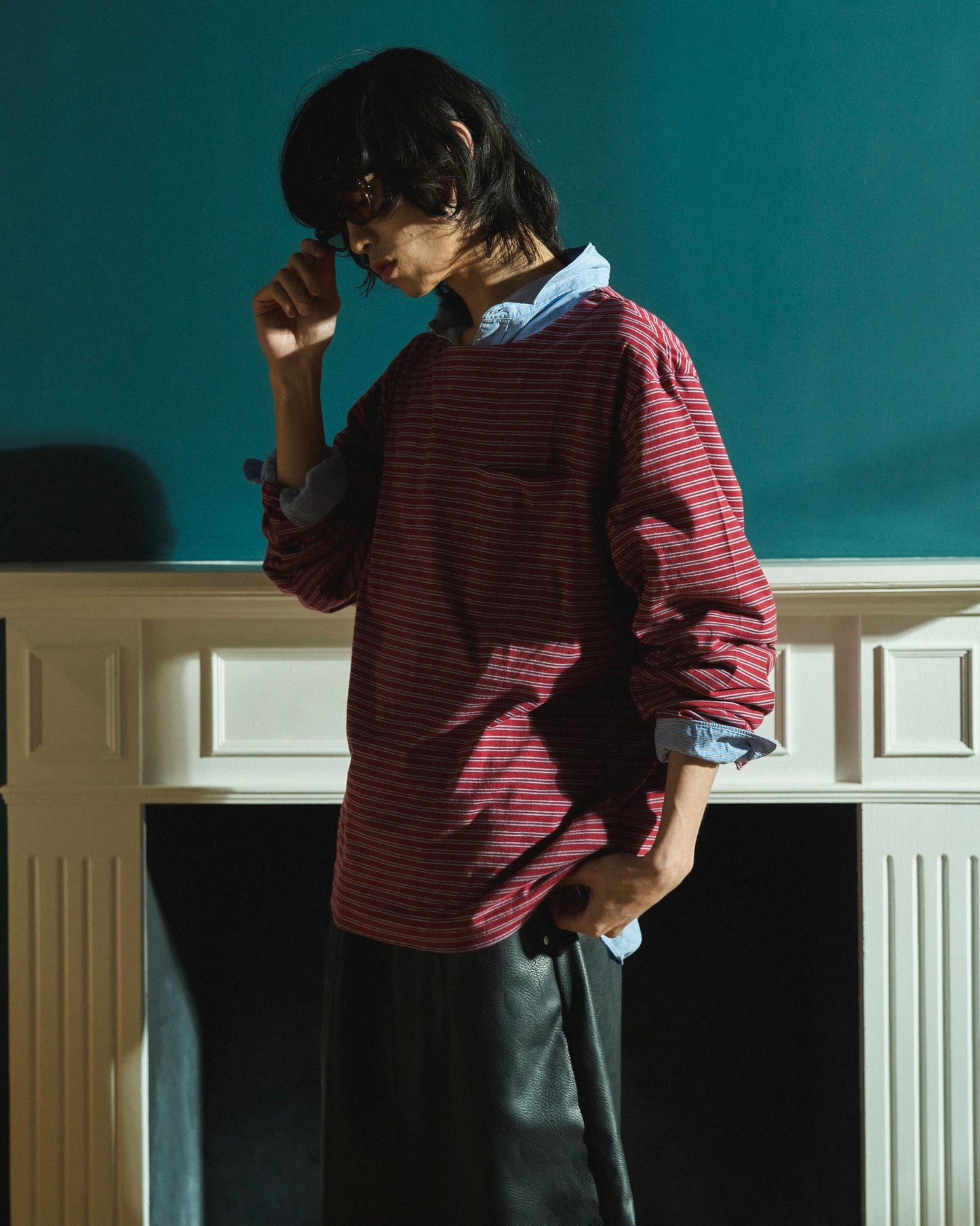 MULTI BORDER L/S TEE