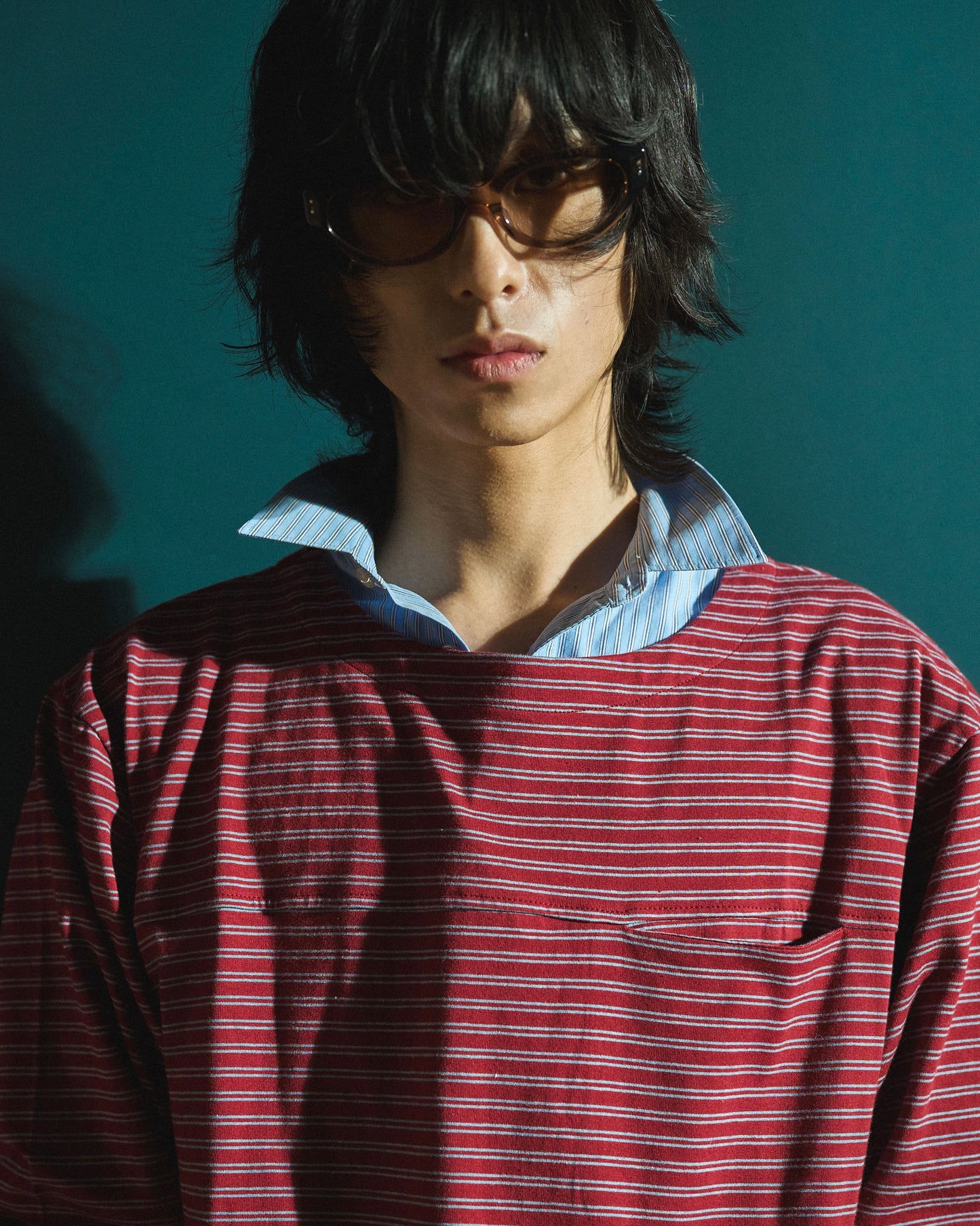 MULTI BORDER L/S TEE