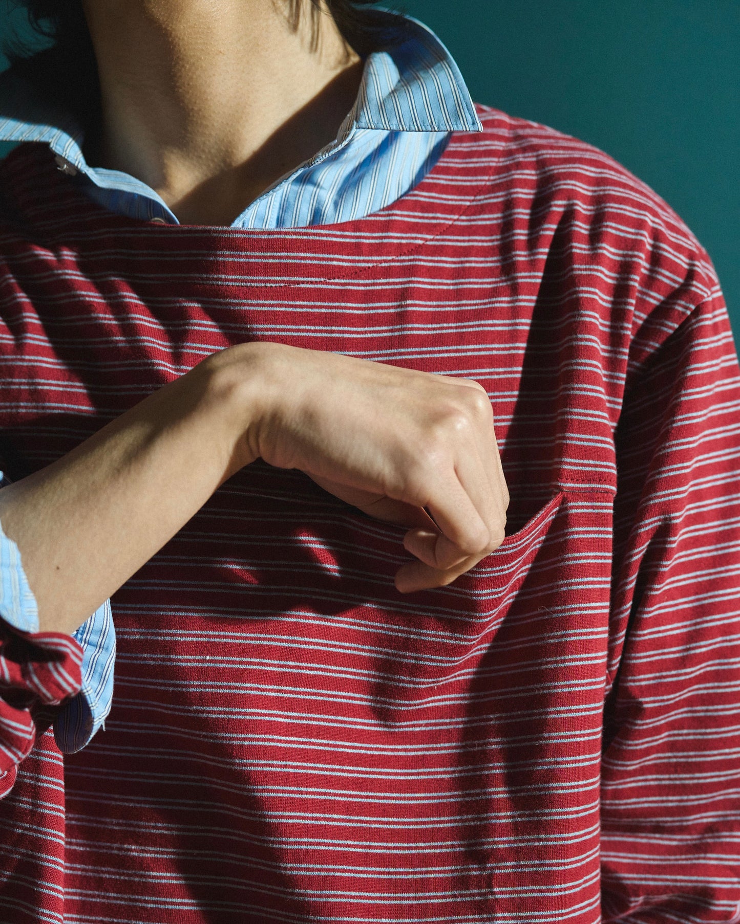 MULTI BORDER L/S TEE