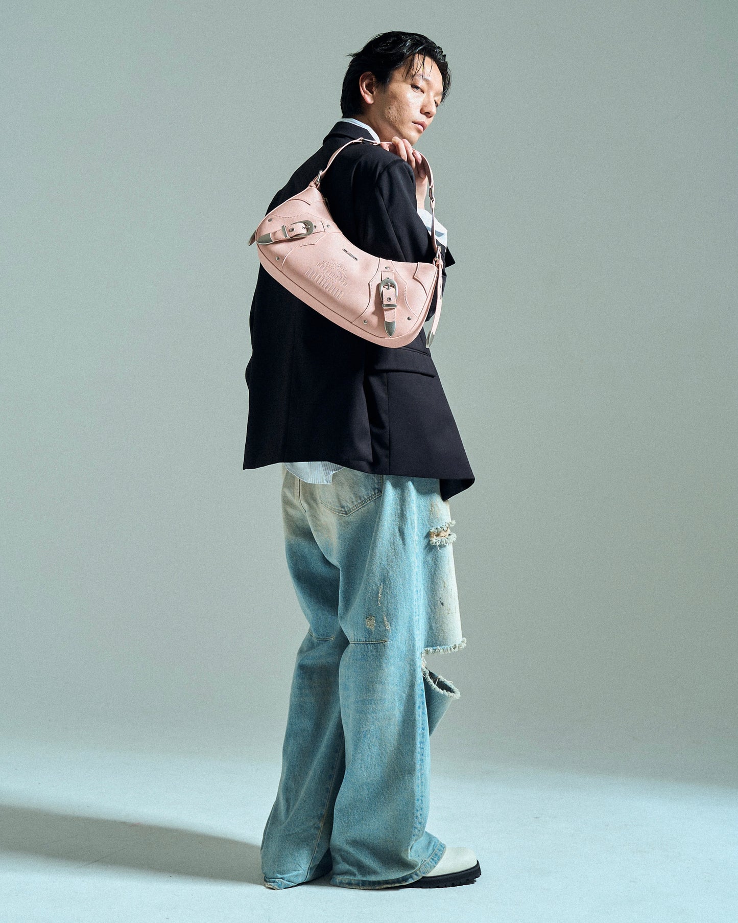 FAUX LEATHER BELT BUCKLE WESTERN BAG