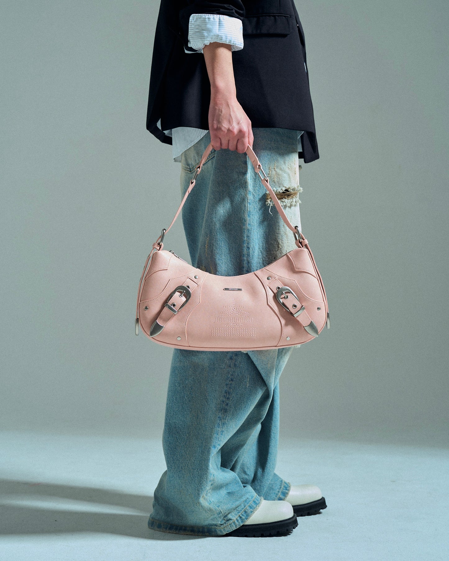 FAUX LEATHER BELT BUCKLE WESTERN BAG