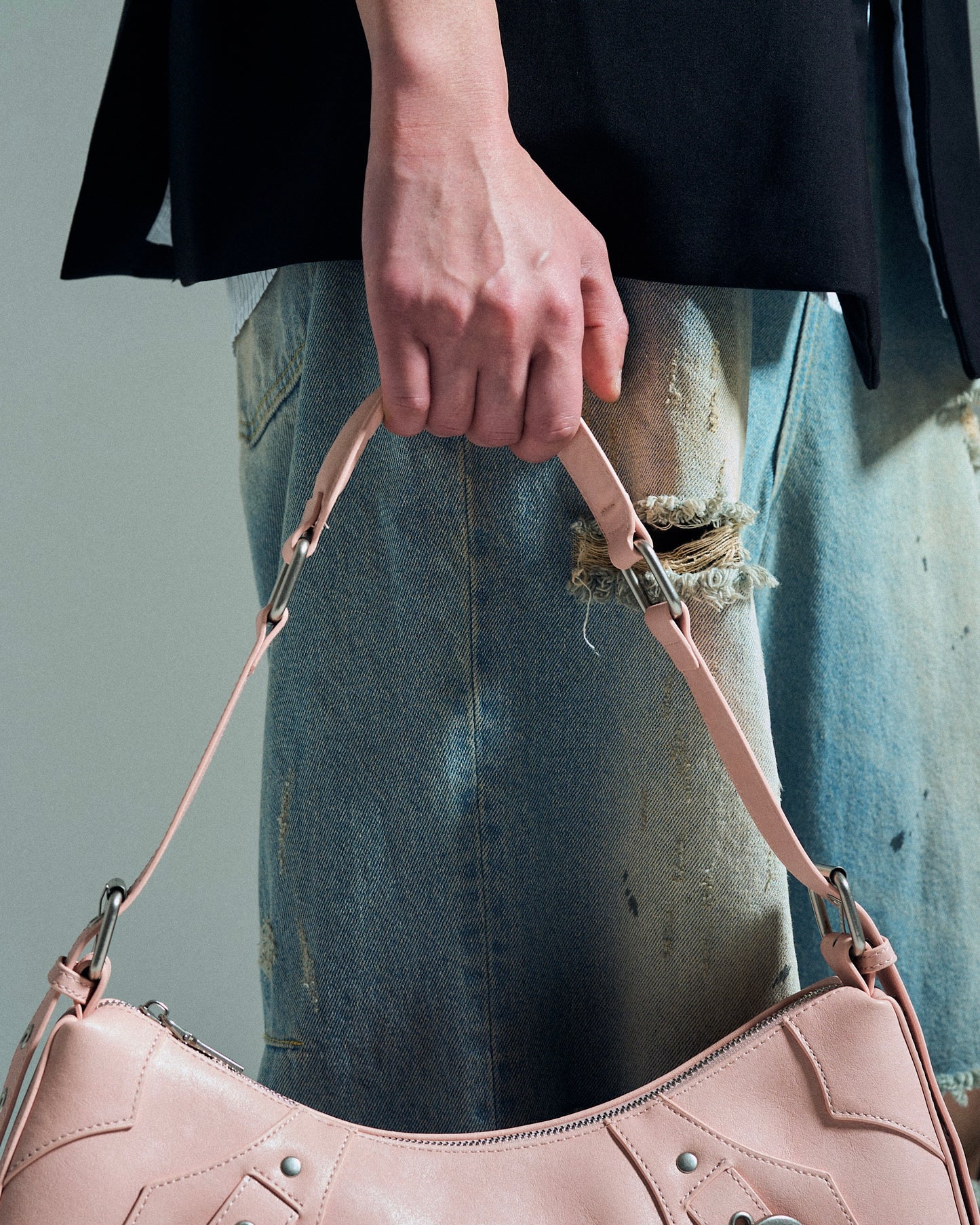 FAUX LEATHER BELT BUCKLE WESTERN BAG